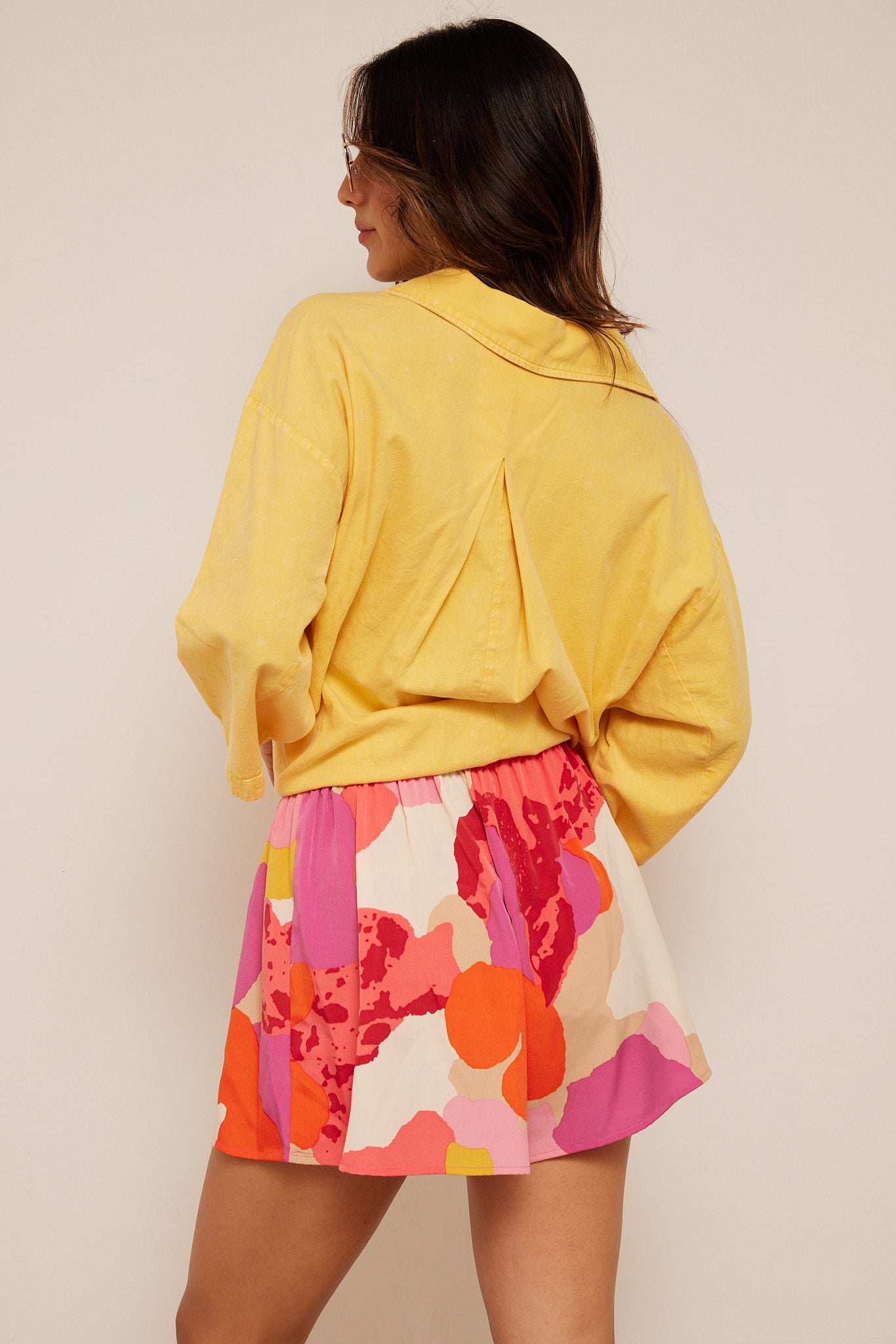 Laura Koi Flower Swing Shorts