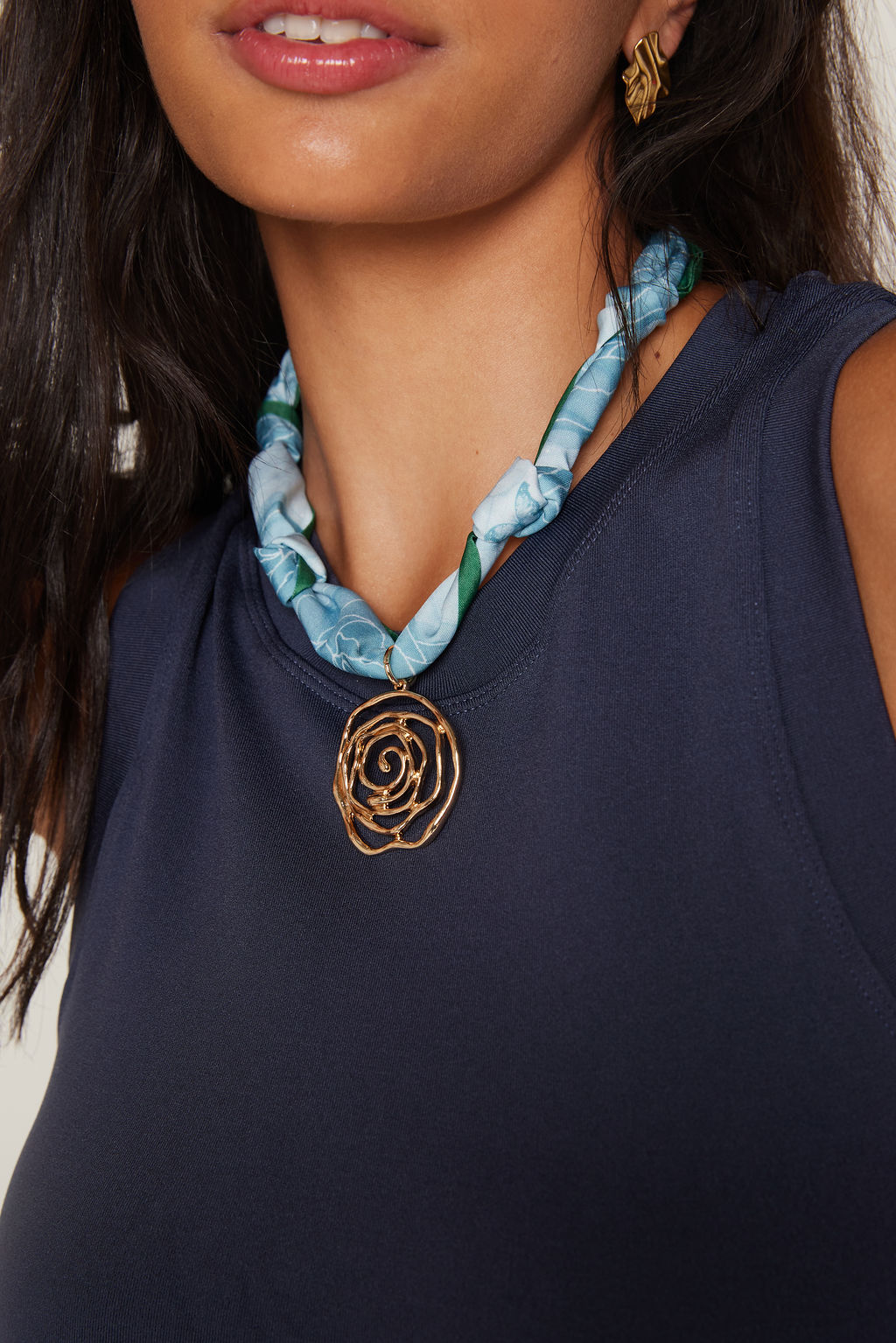 Reagan Handmade Scarf Charm Necklace