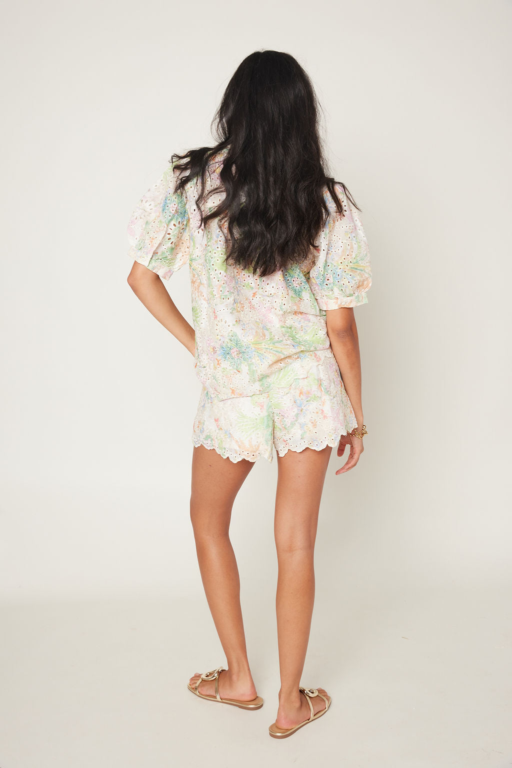 Ari Floral Eyelet Shorts
