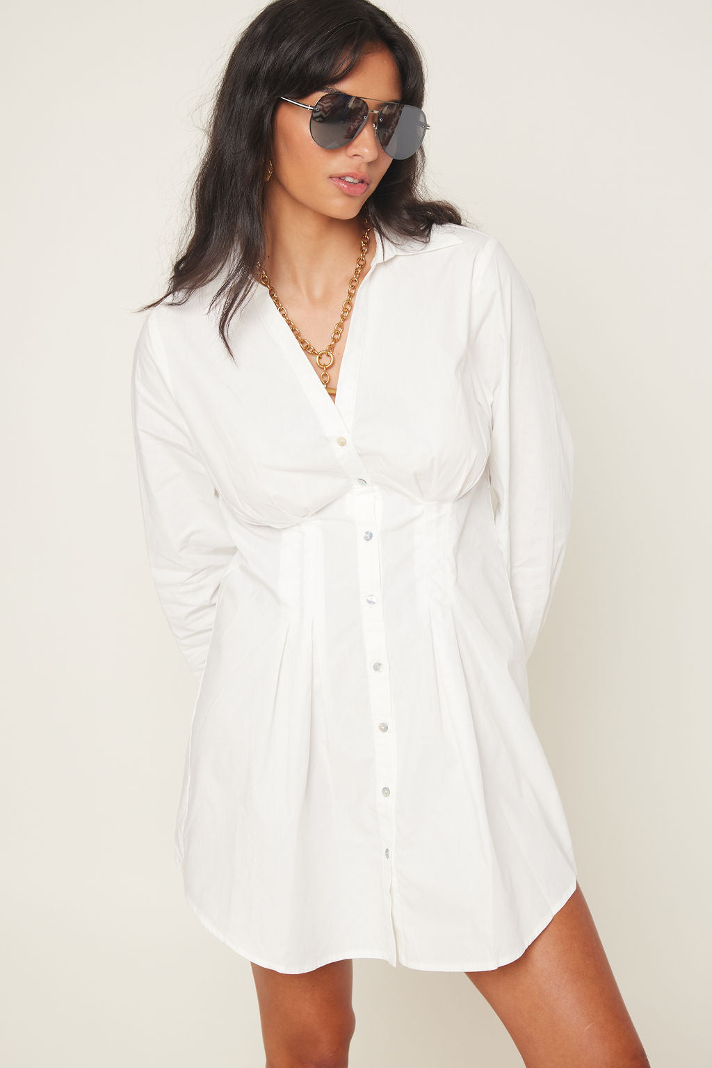 Mills Cotton Poplin Shirt Dress