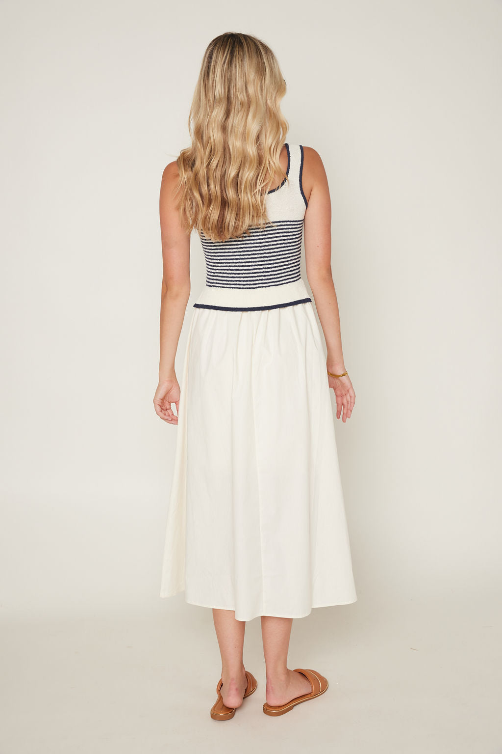 Gracie Navy Stripe Maxi Dress