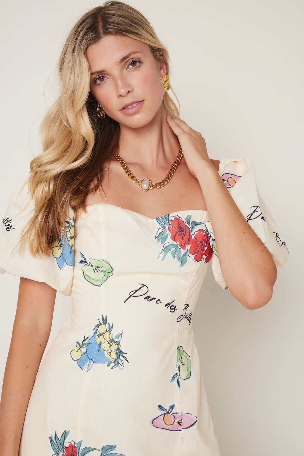 Selena Textured Puff Sleeve Mini Dress