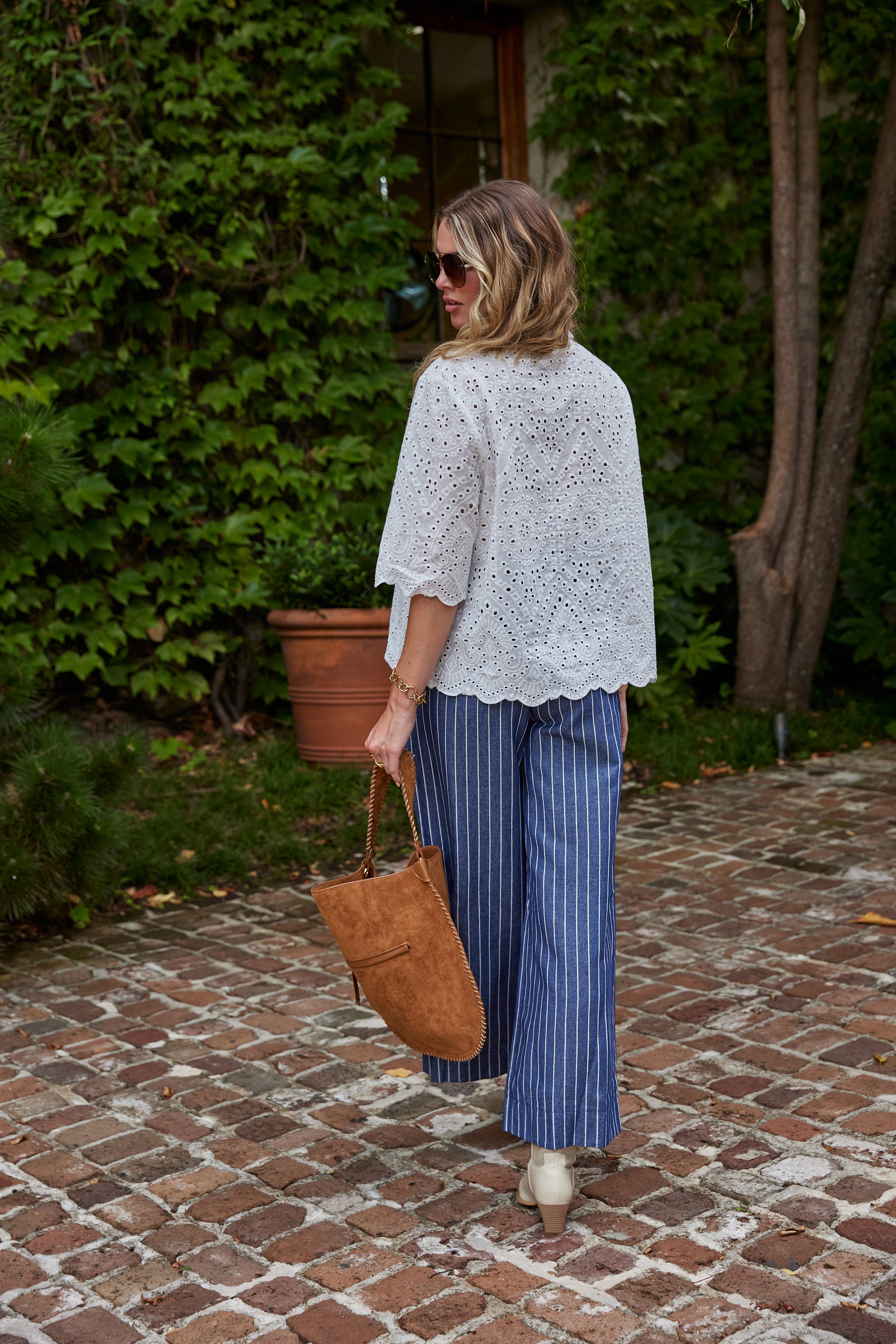 Alice Embroidery Hollow Out Blouse
