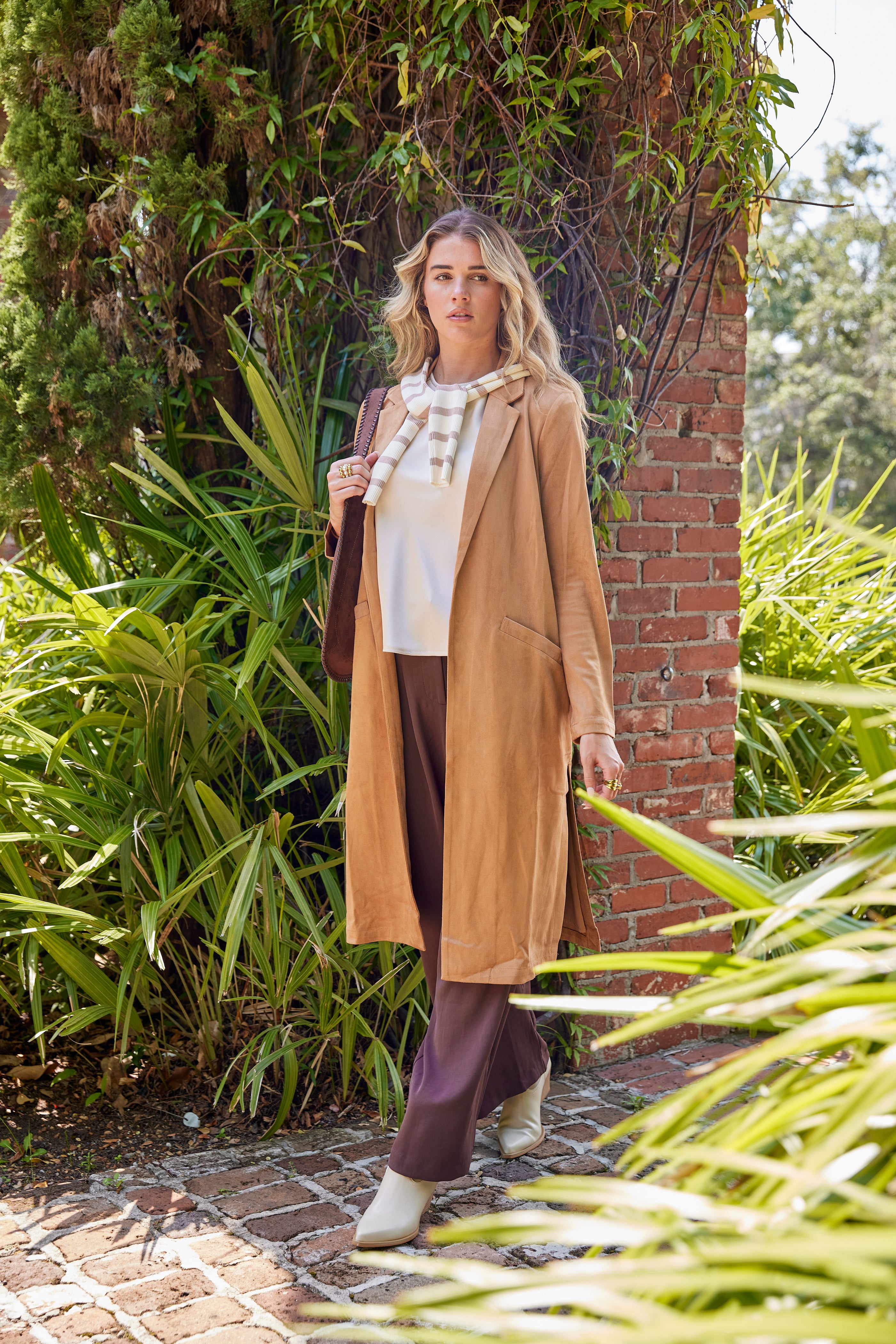 Nina Faux Suede Duster