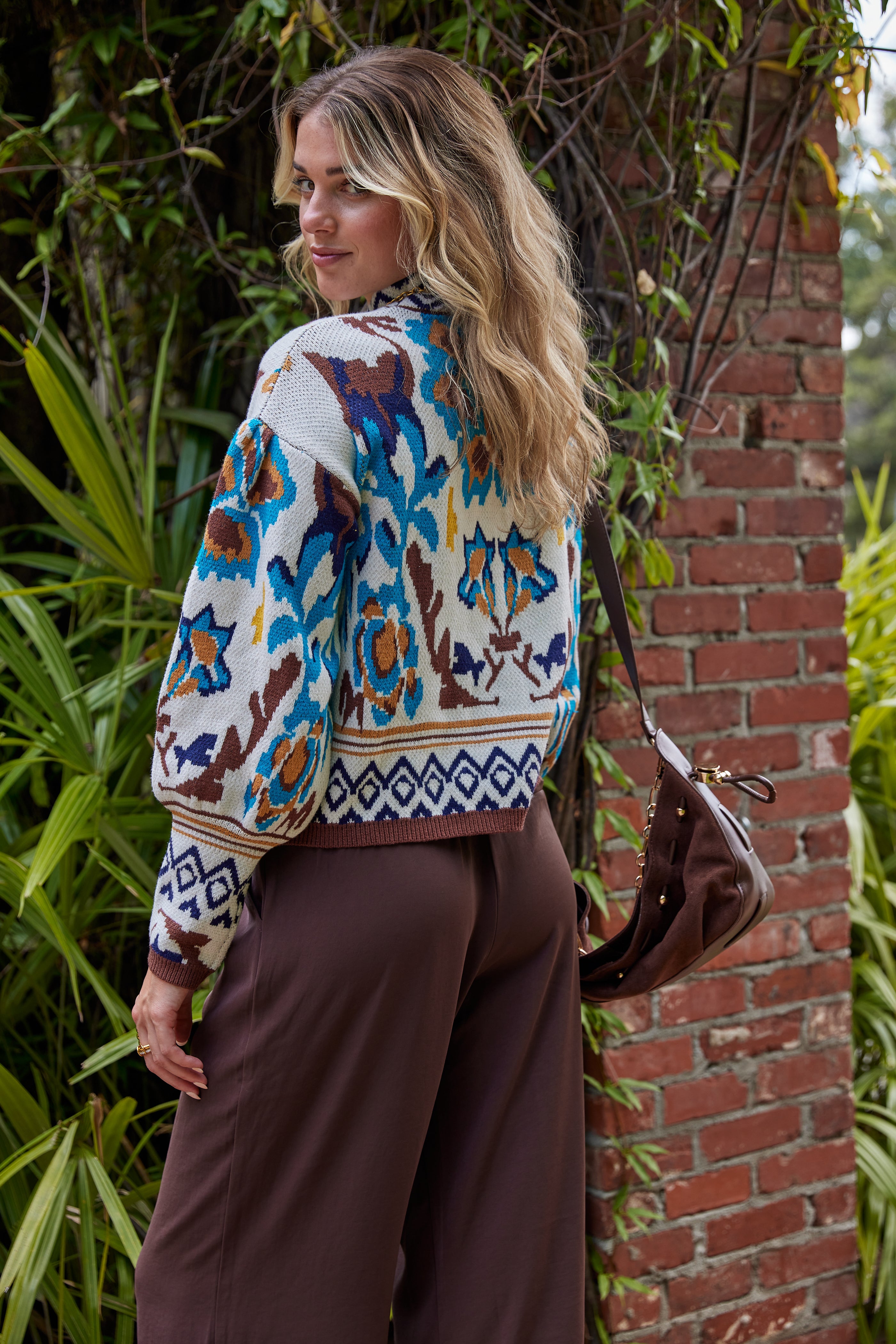 Mia Multi Patterned Knit Sweater