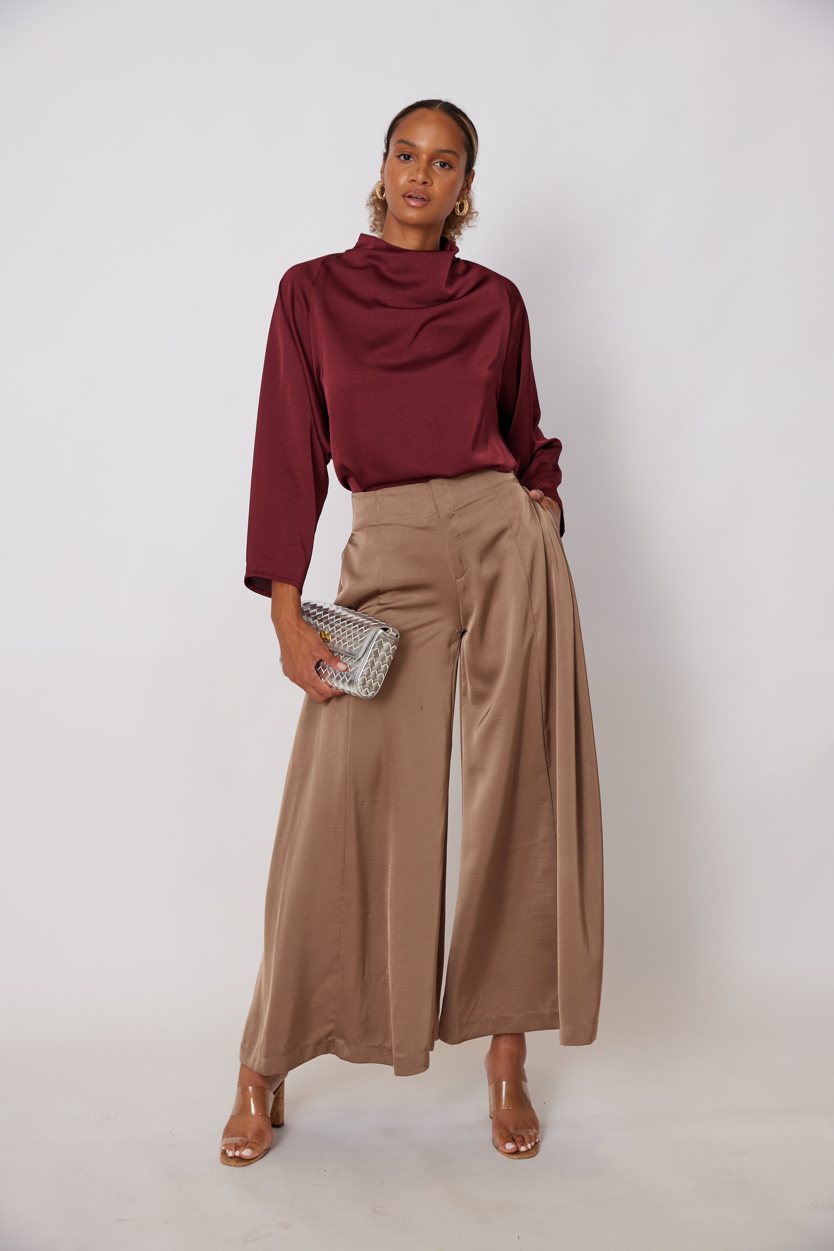 SALE - Norris Cowl Neck Long Sleeve Blouse