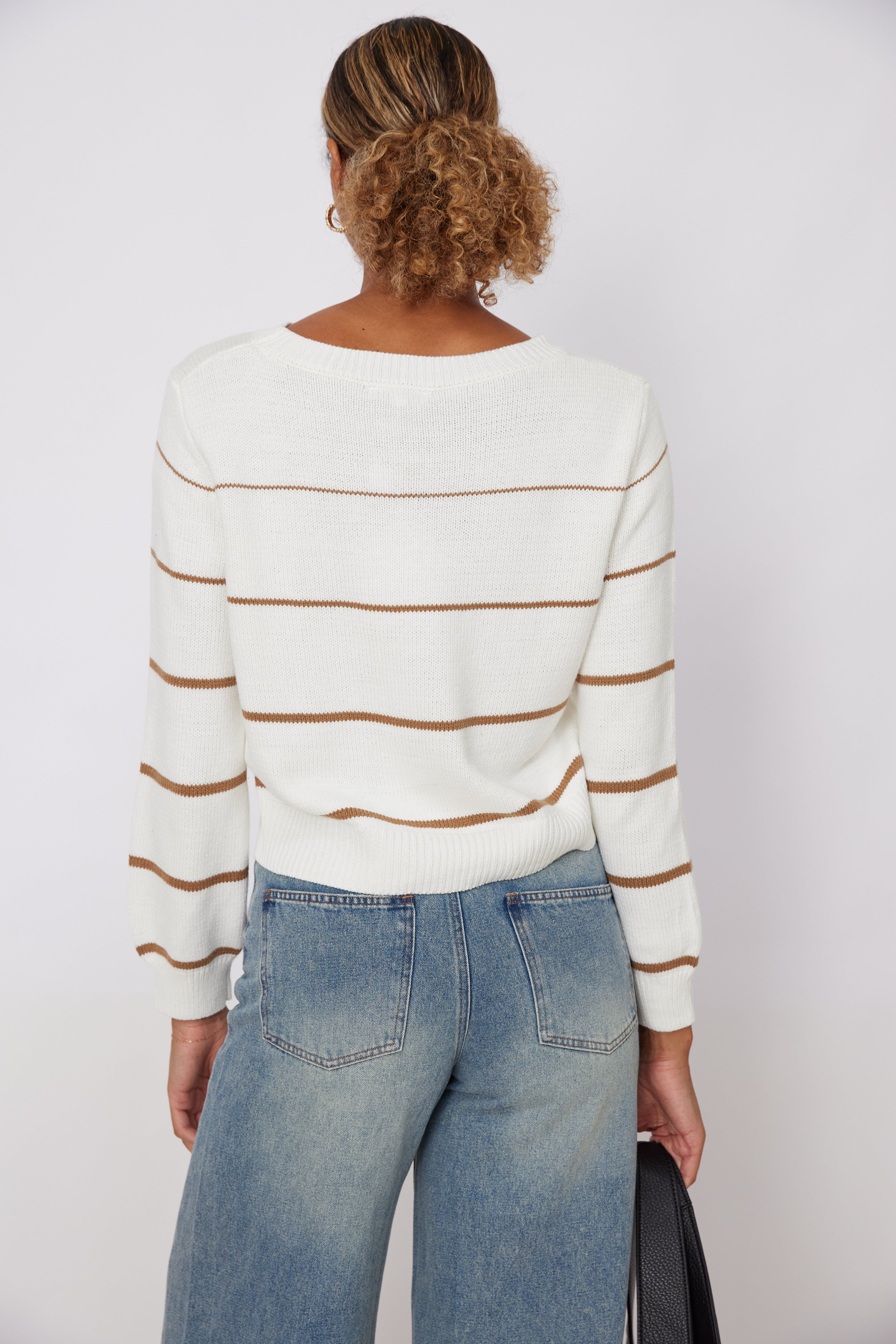 SALE - Chaney Striped Boatneck Sweater