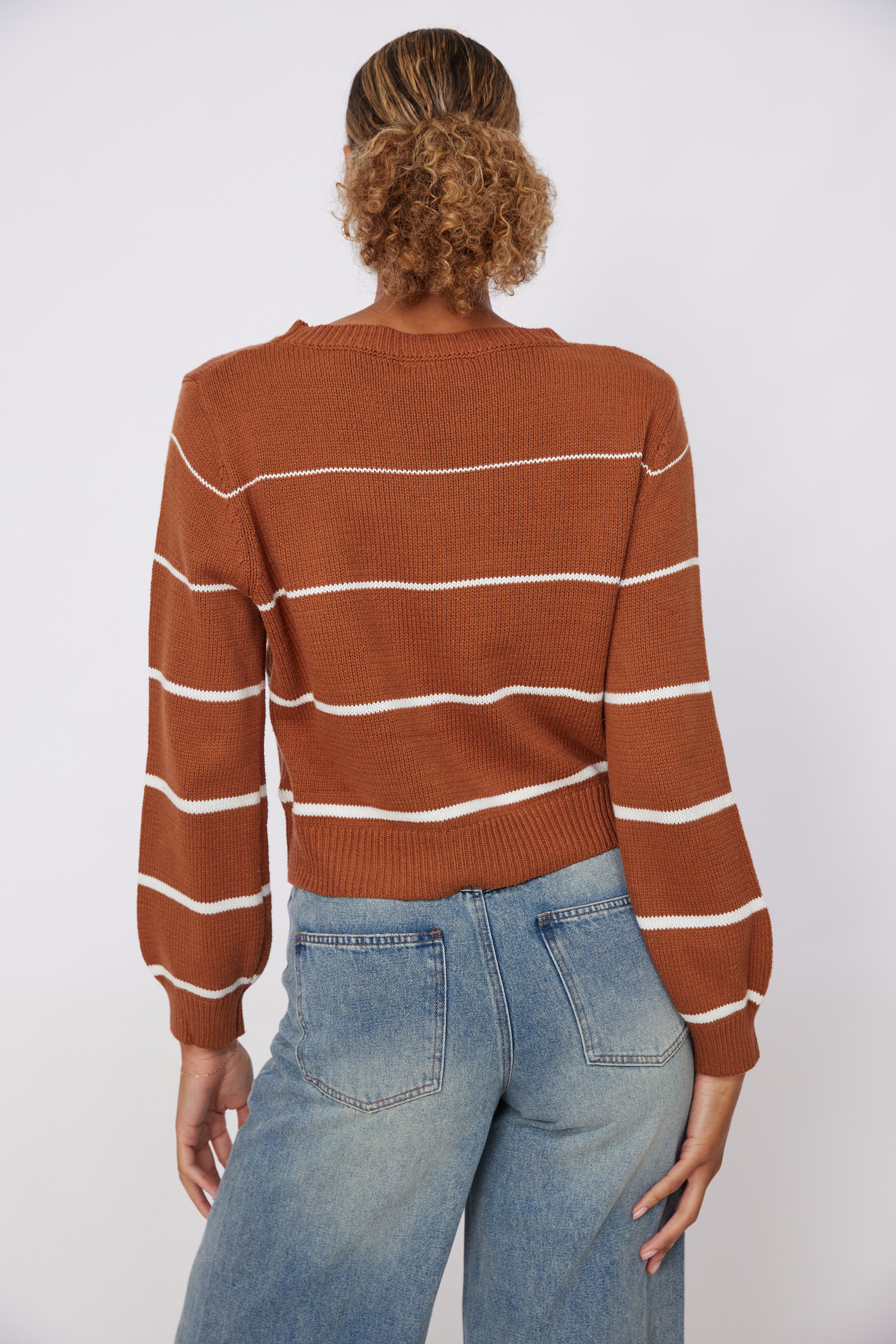 SALE - Chaney Striped Boatneck Sweater