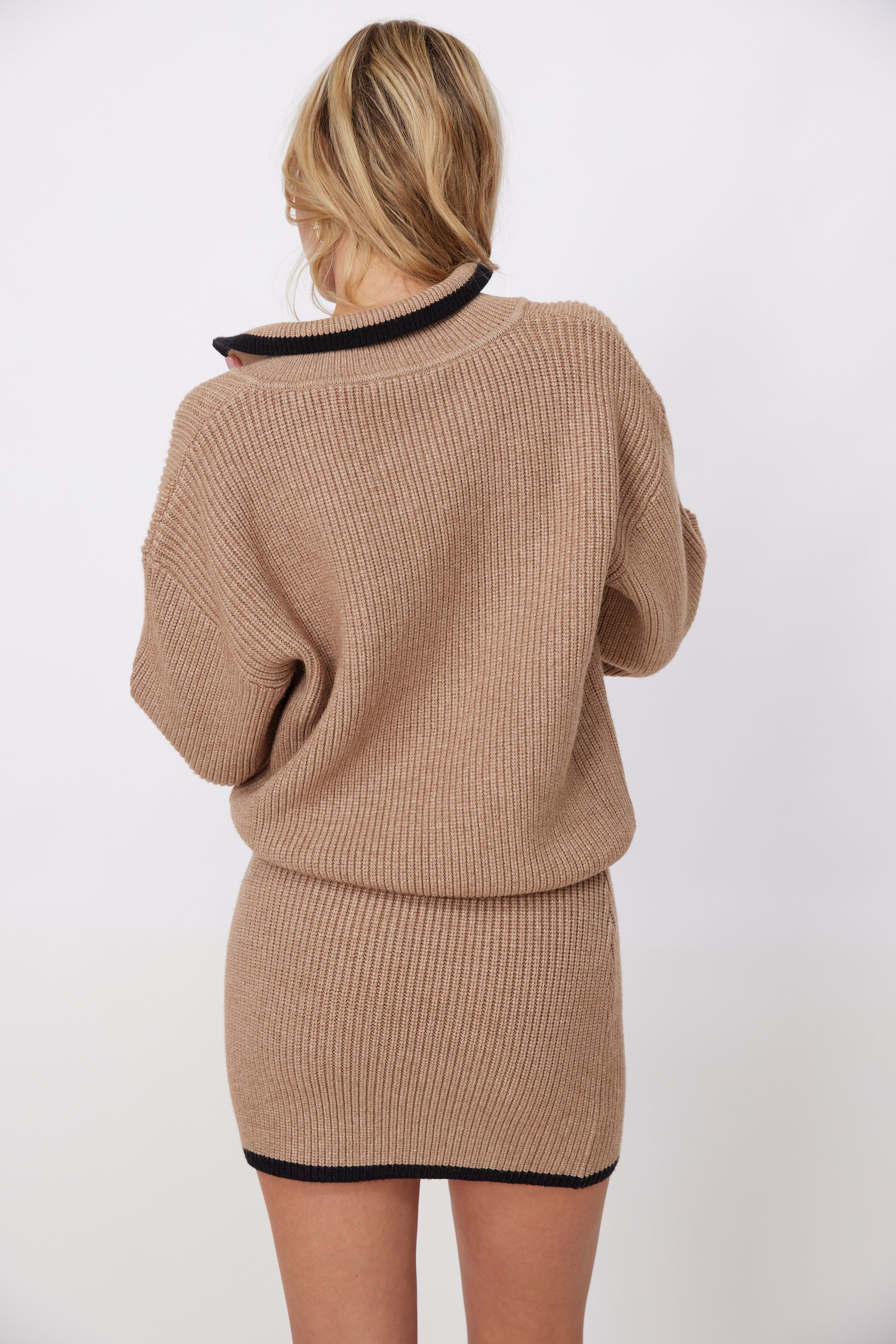 SALE - Dylan Collared Contrast Detail Sweater