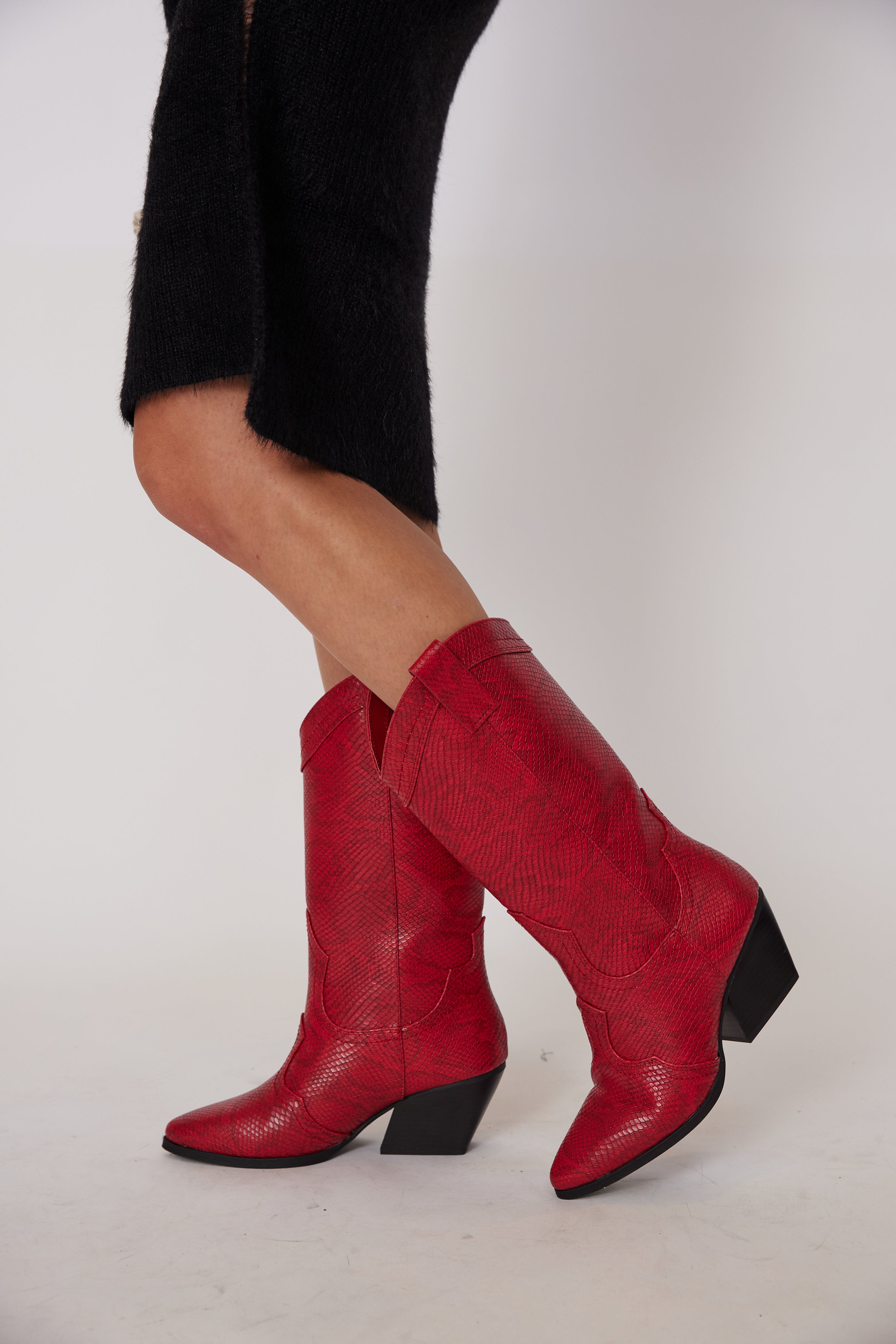 SALE - Ayden Snake Print Western Boot