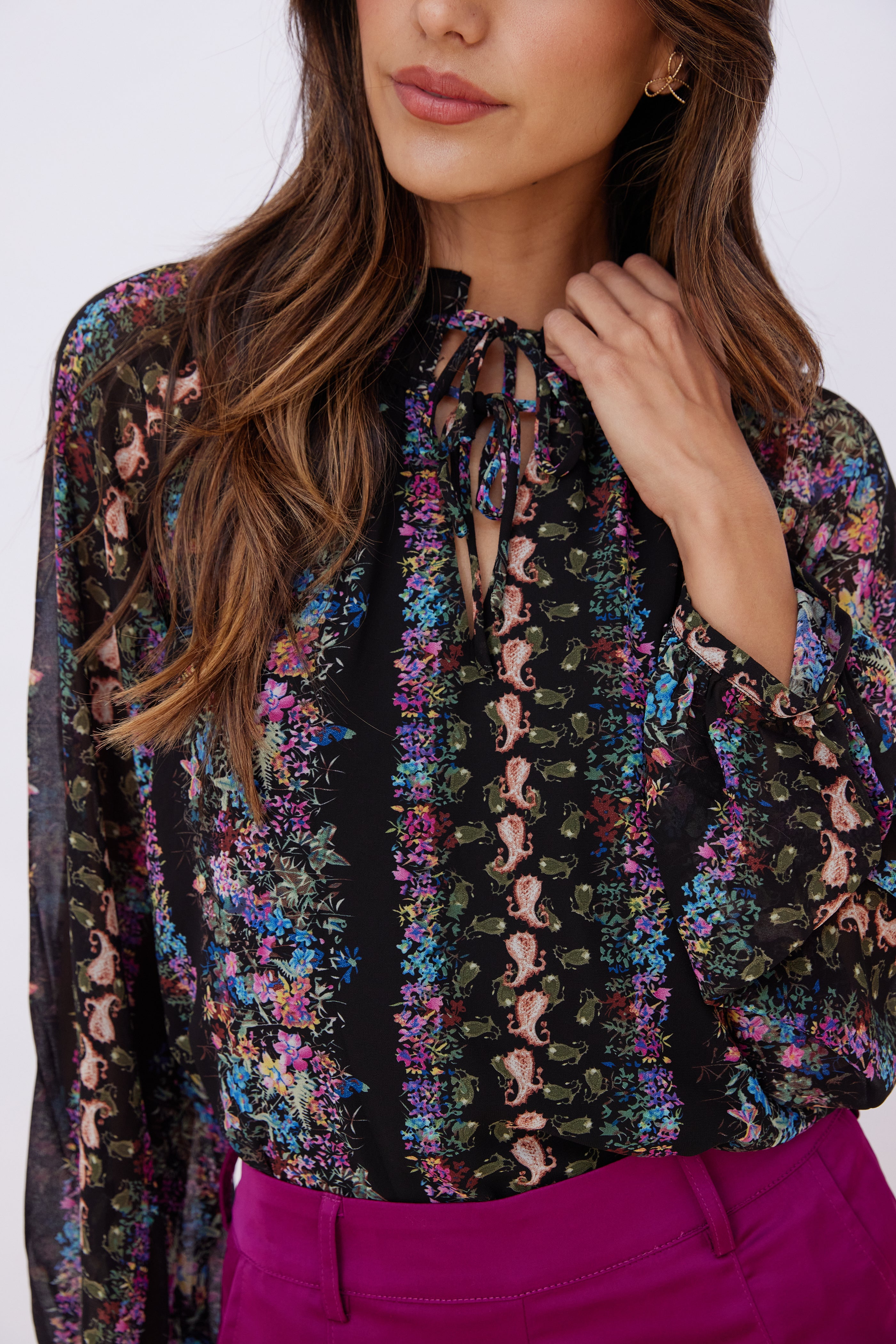 SALE - Marie Floral Long Sleeve Top