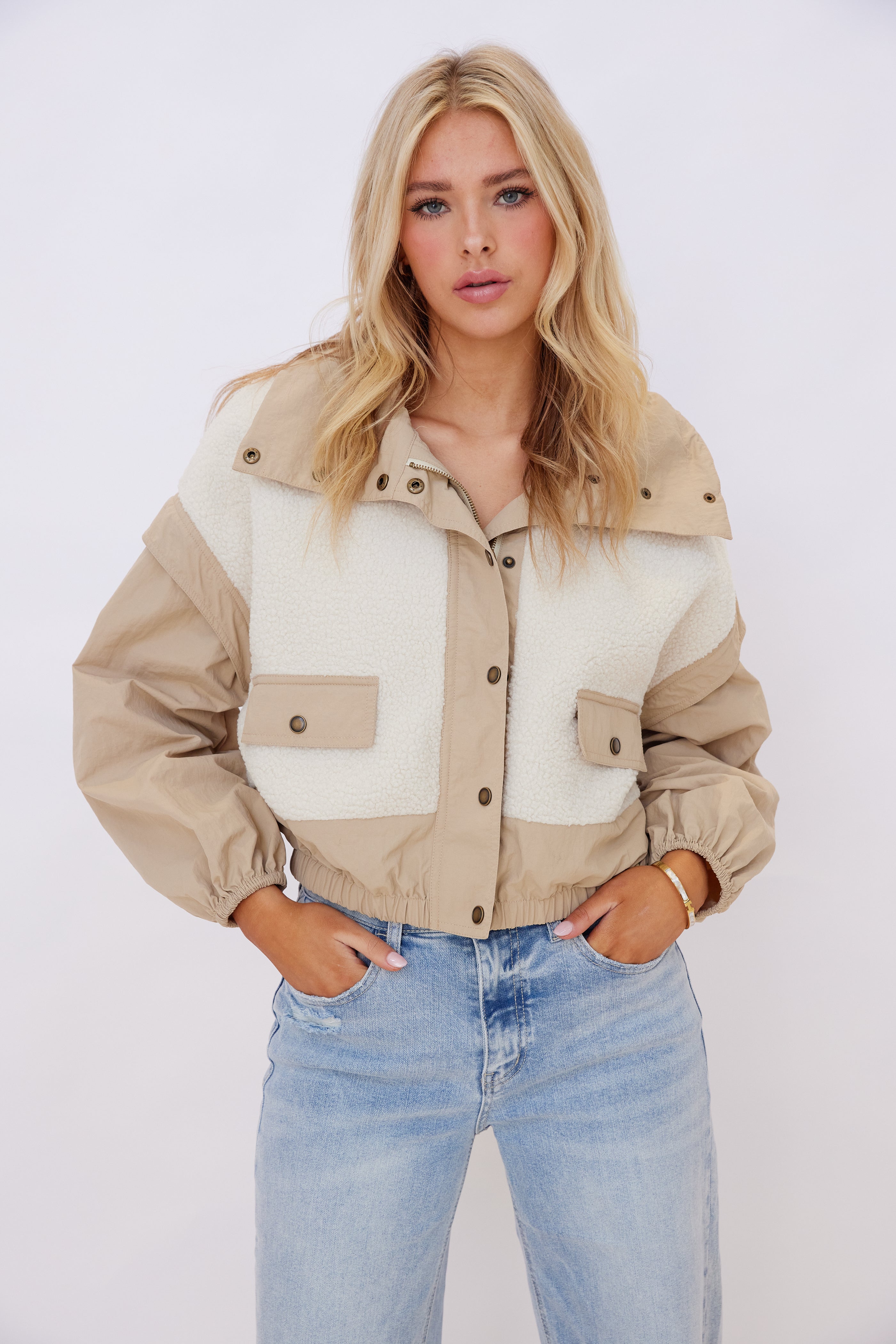 SALE - Roman Wind Breaker Mock Neck Jacket