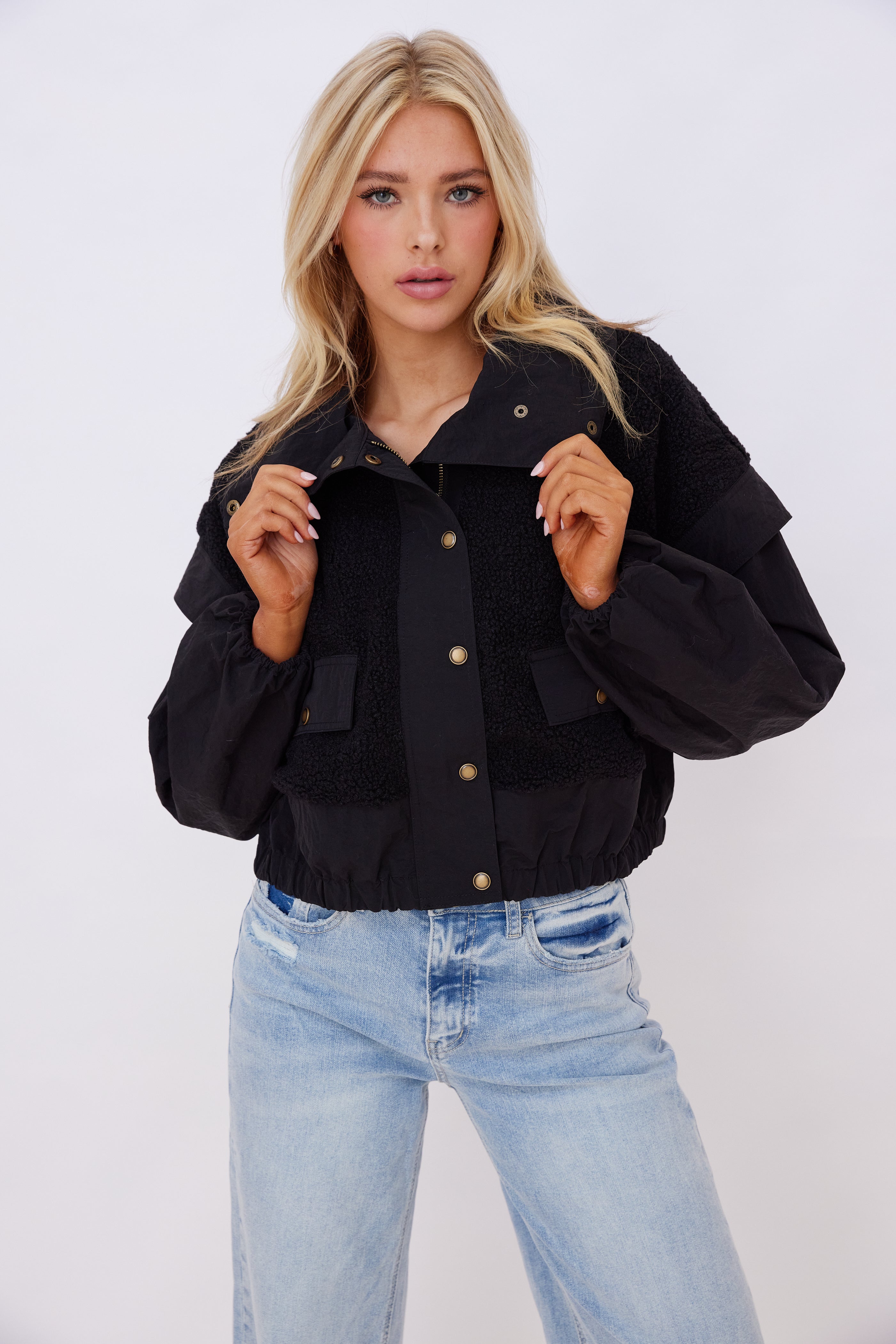 SALE - Roman Wind Breaker Mock Neck Jacket