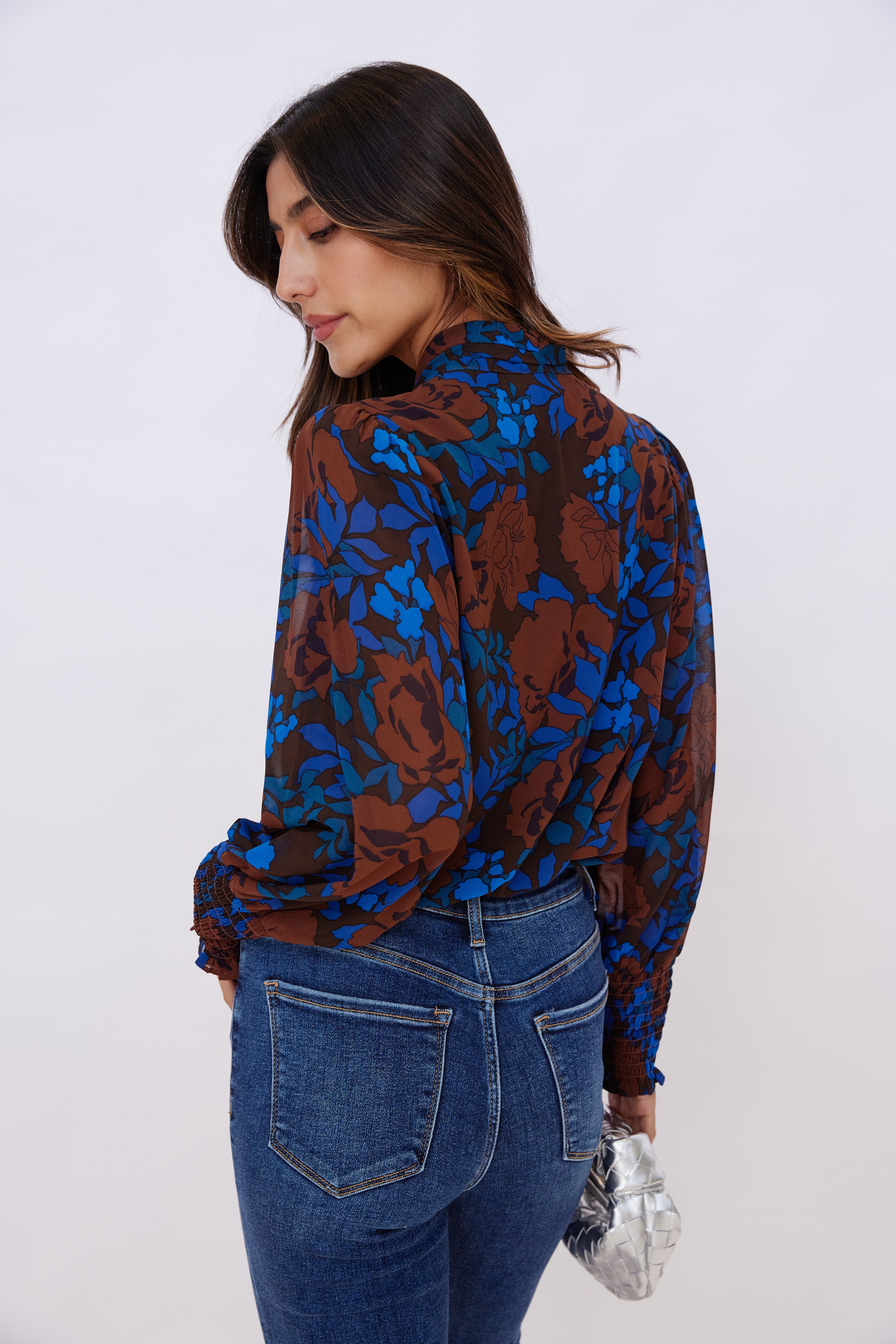 SALE - Cora Tie Neck Blouse