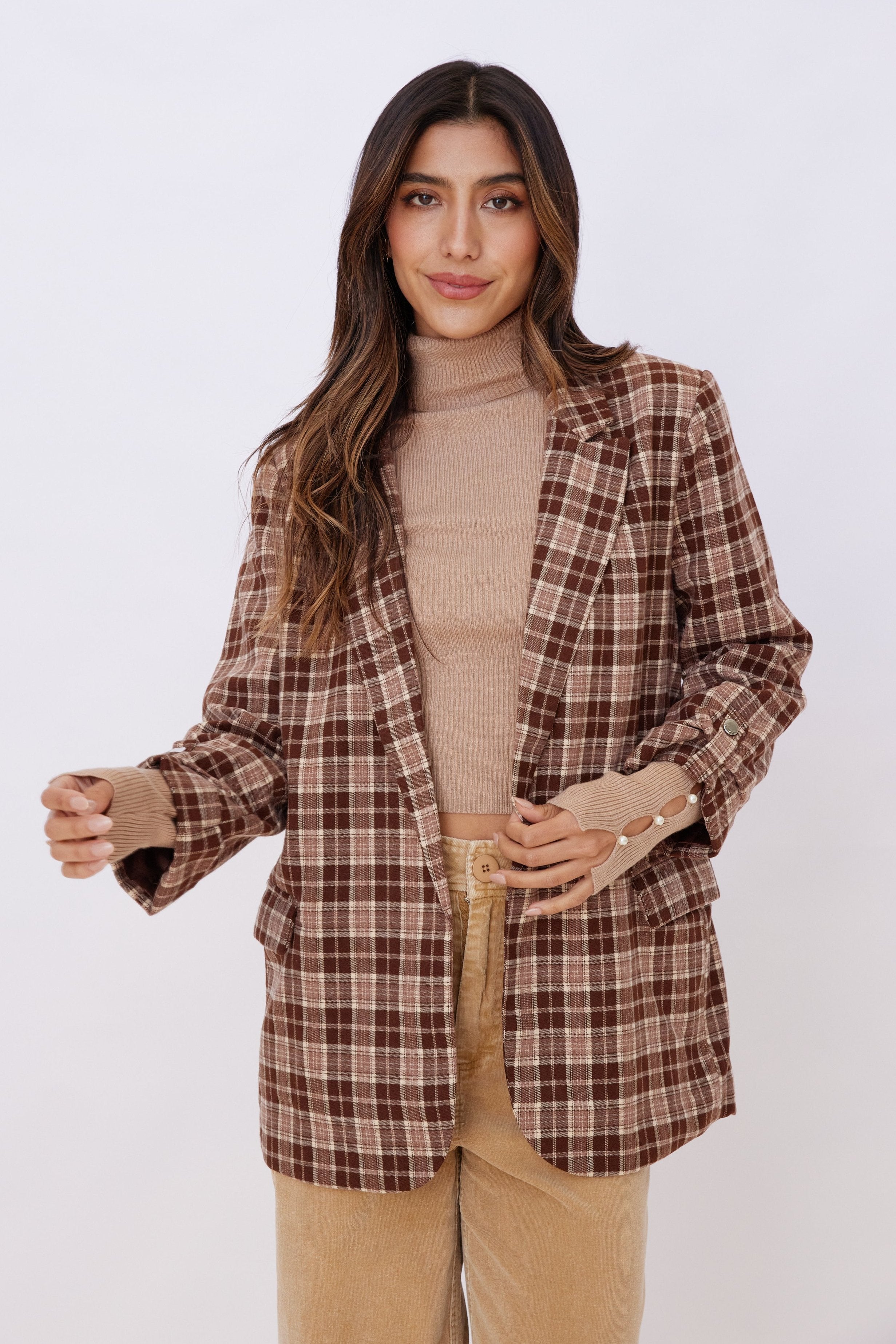 Lily Plaid Blazer
