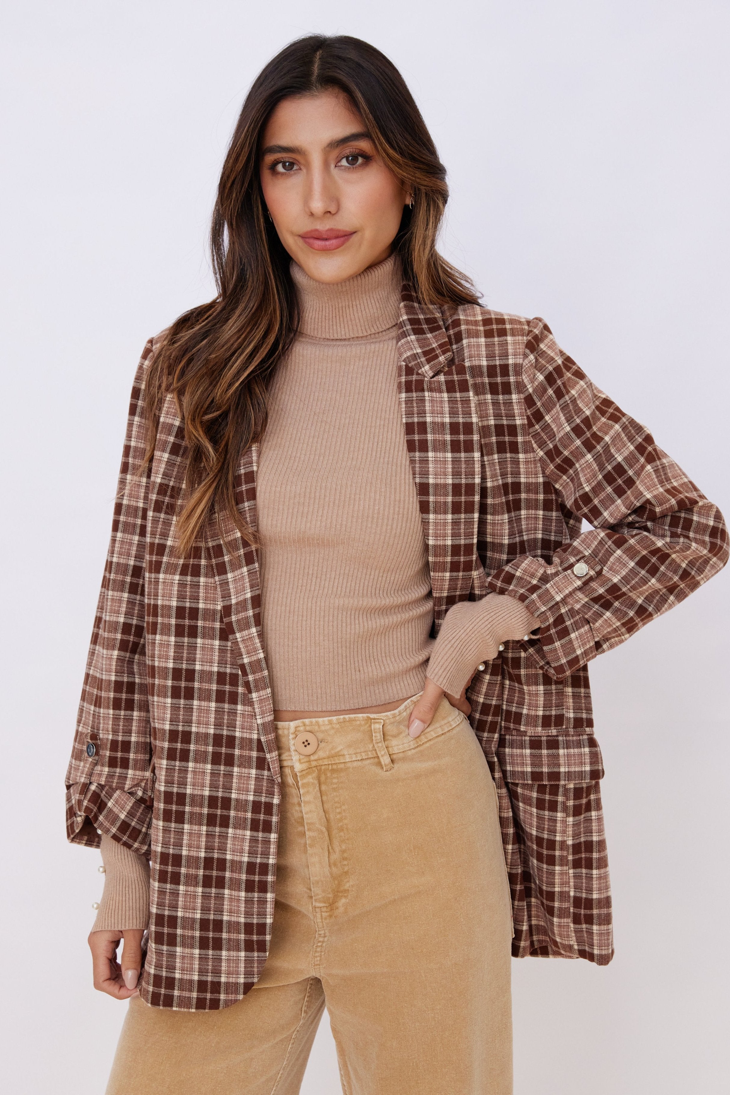 Lily Plaid Blazer