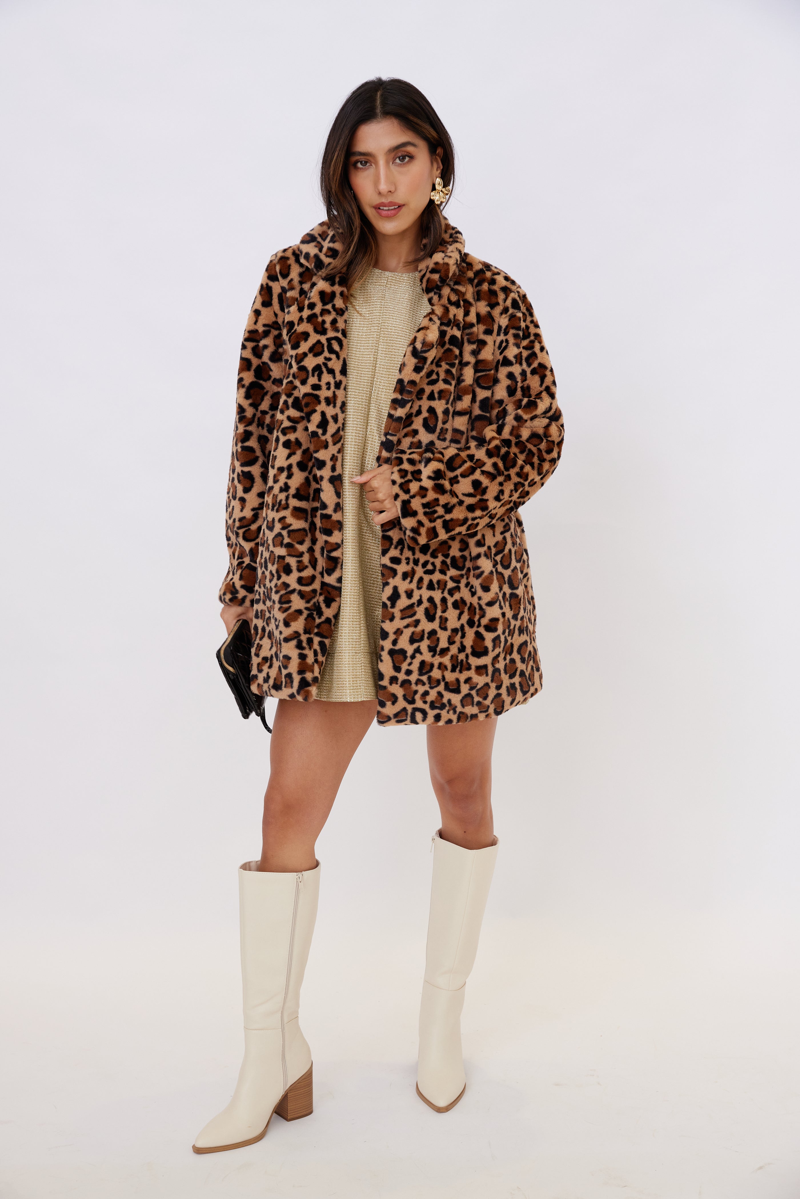 SALE - Kendall Faux Fur Cheetah Long Coat