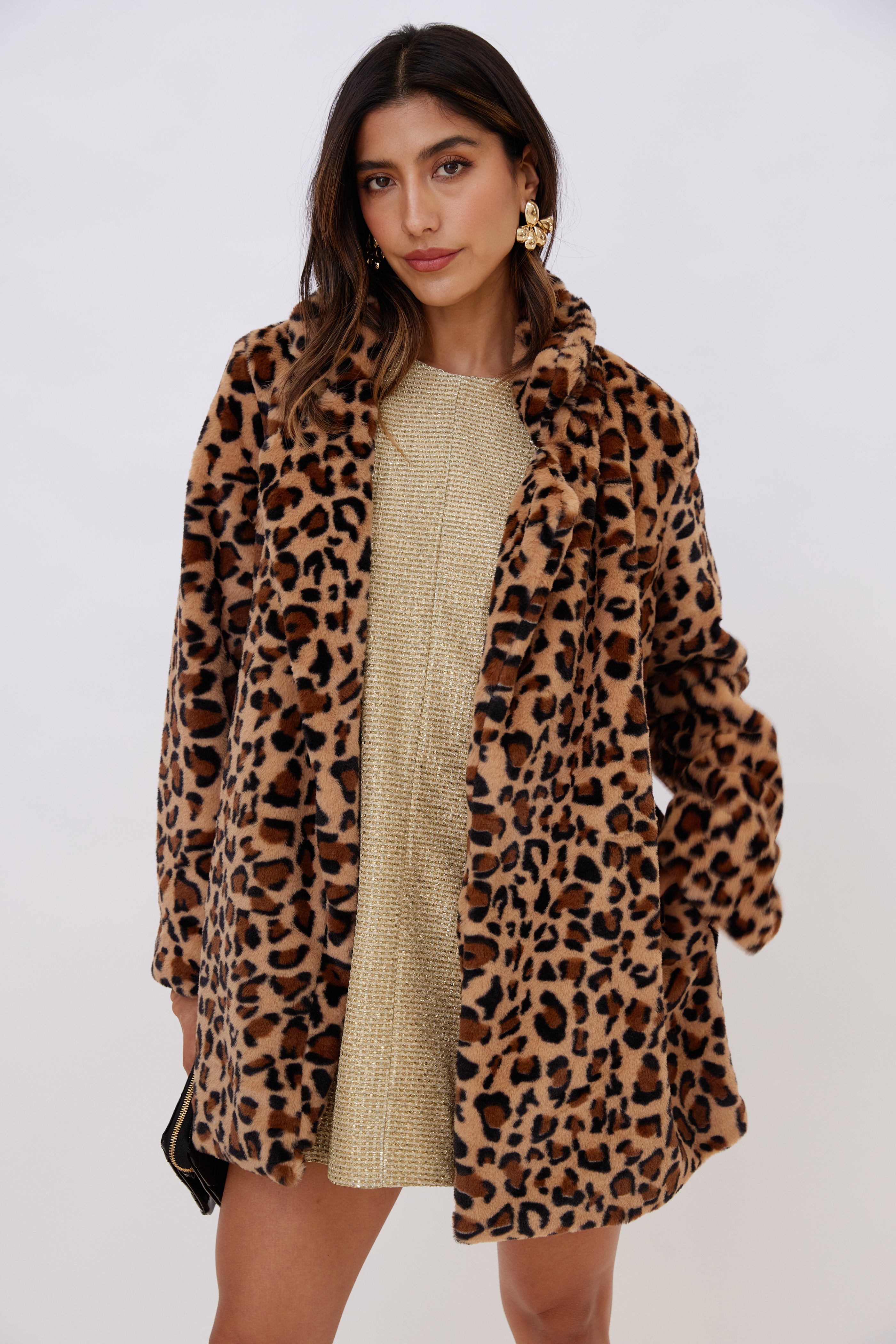 SALE - Kendall Faux Fur Cheetah Long Coat