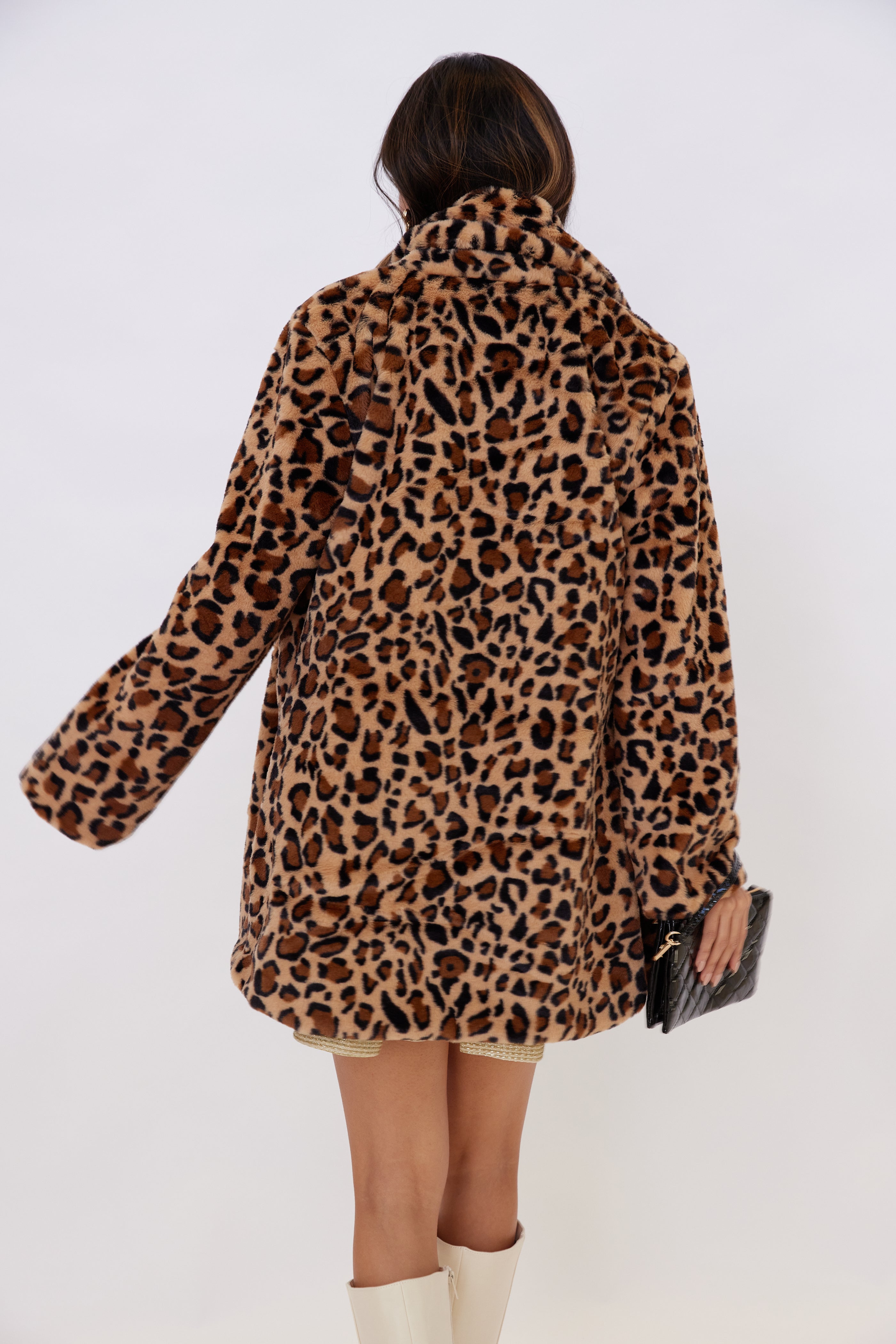 SALE - Kendall Faux Fur Cheetah Long Coat