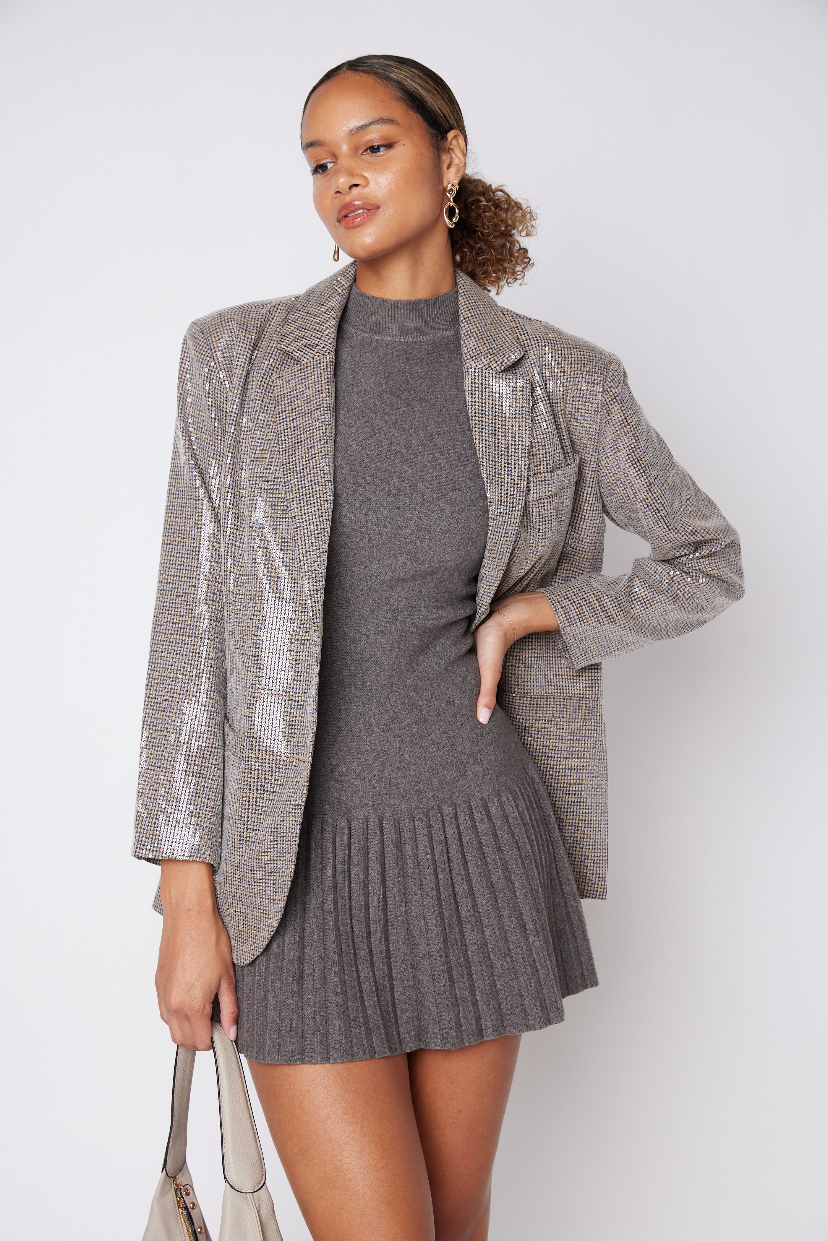 SALE - Beth Sequin Oversized Blazer
