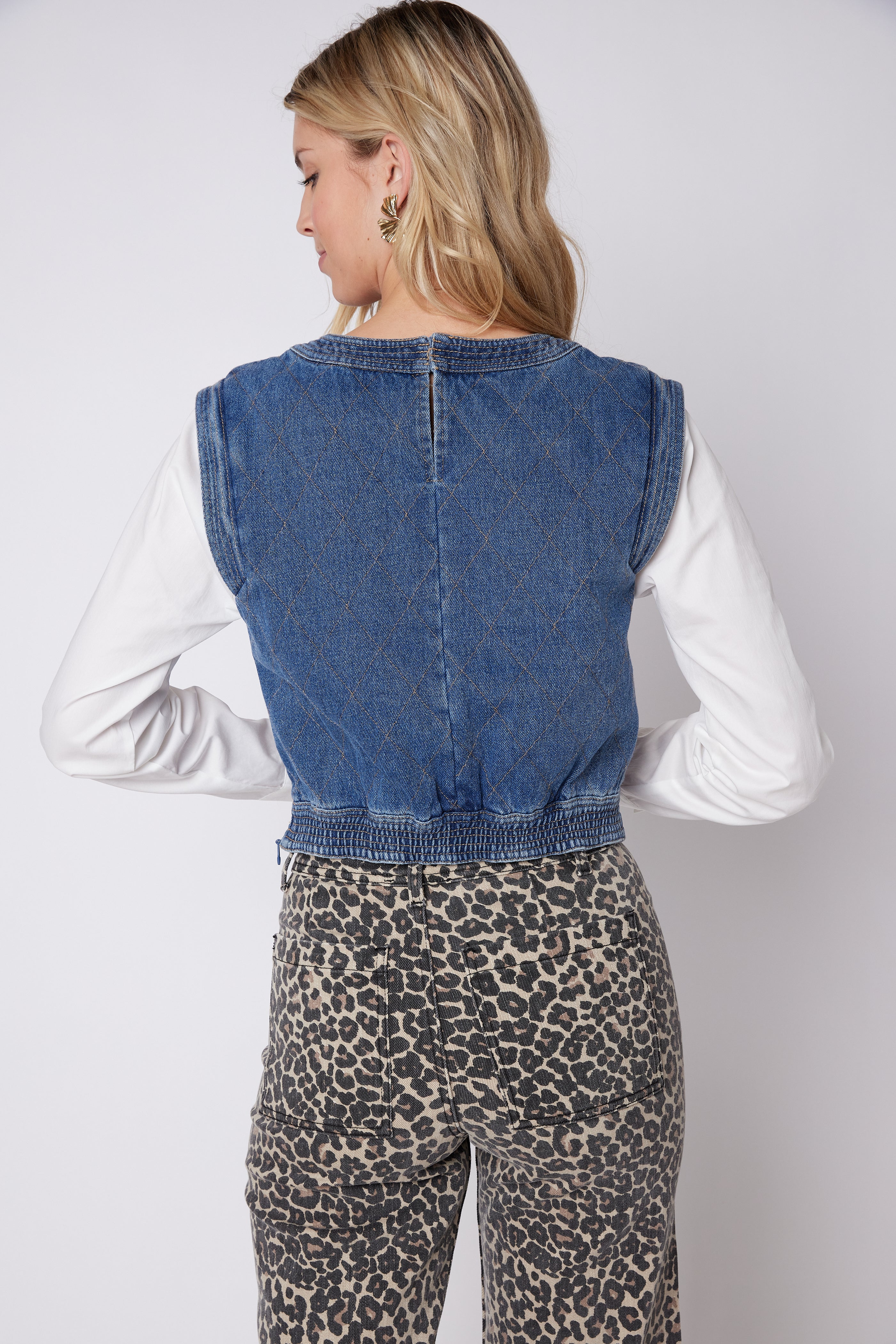 SALE - Sahar Denim Poplin Top