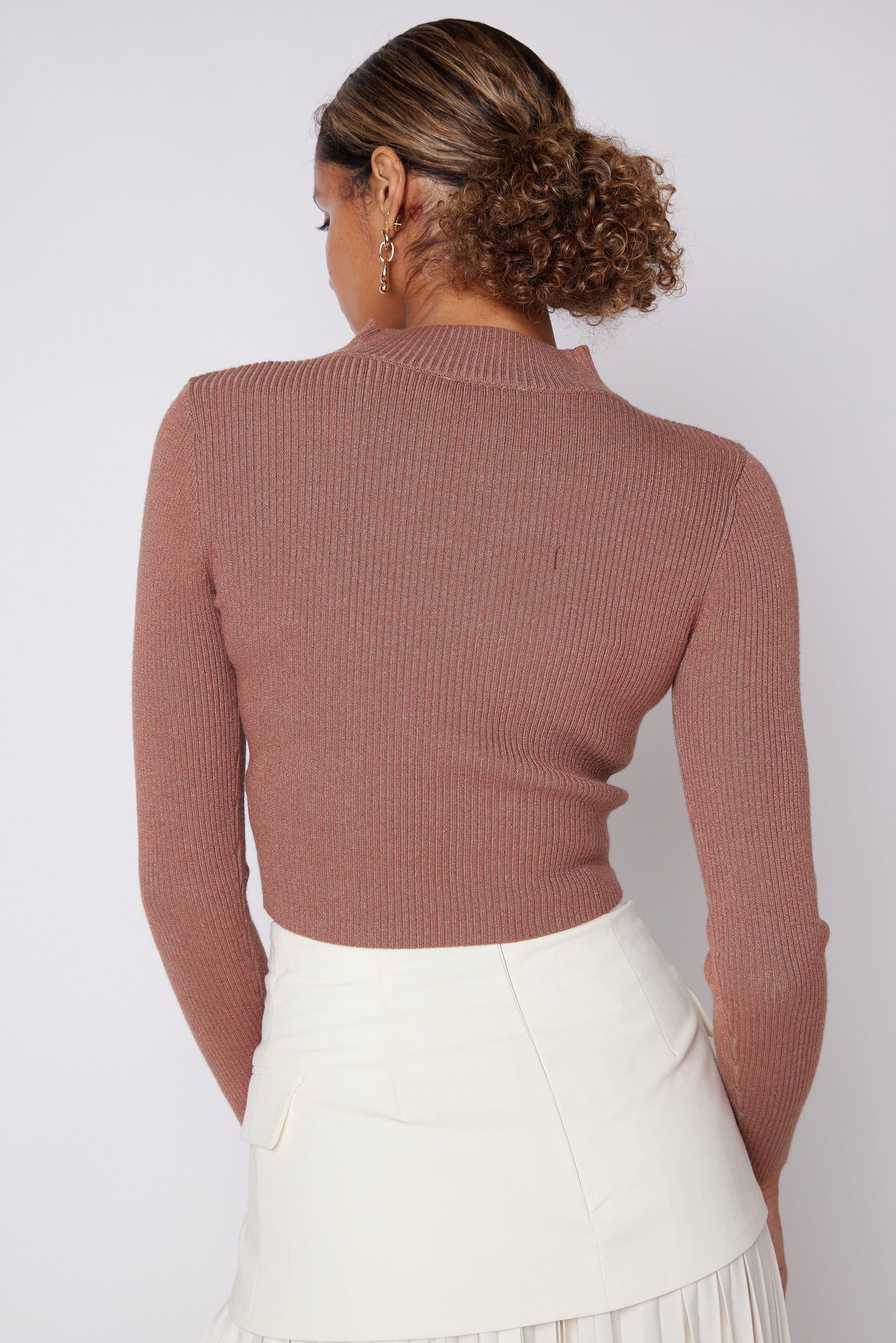 SALE - Bethany Mock Neck Long Sleeve Top