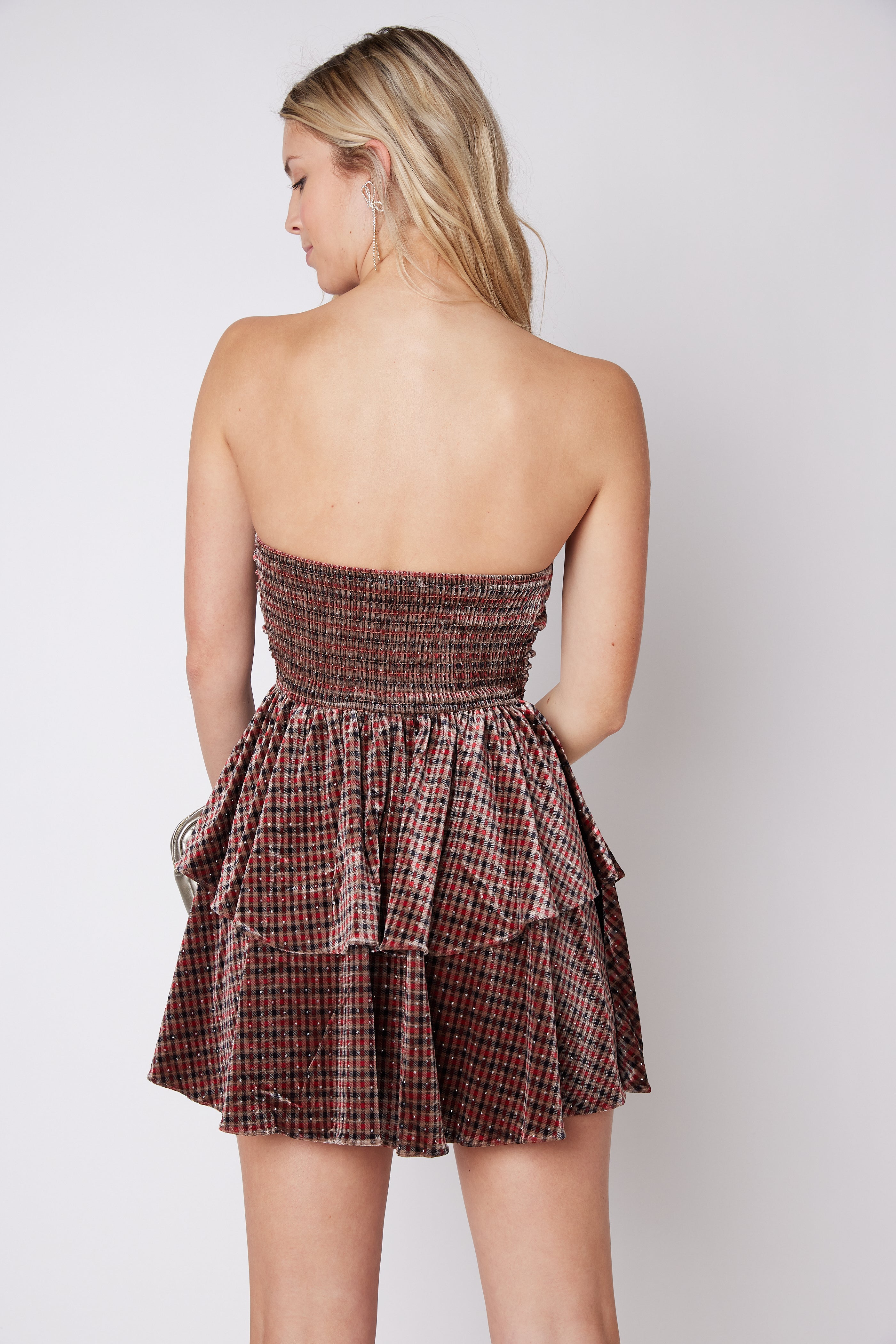 SALE - Lottie Plaid Tiered Sleeveless Dress