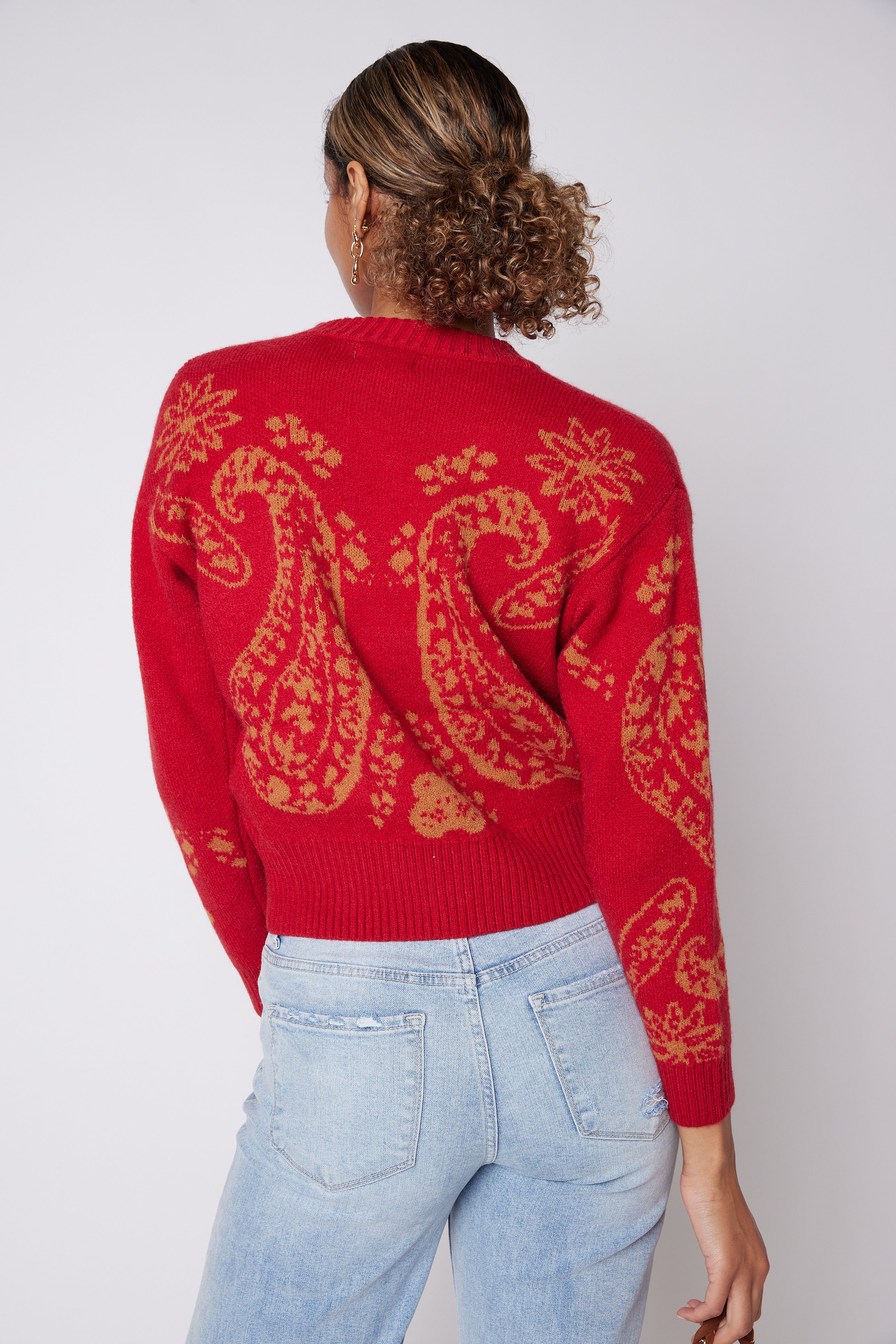 SALE - Sara Paisley Knit Sweater