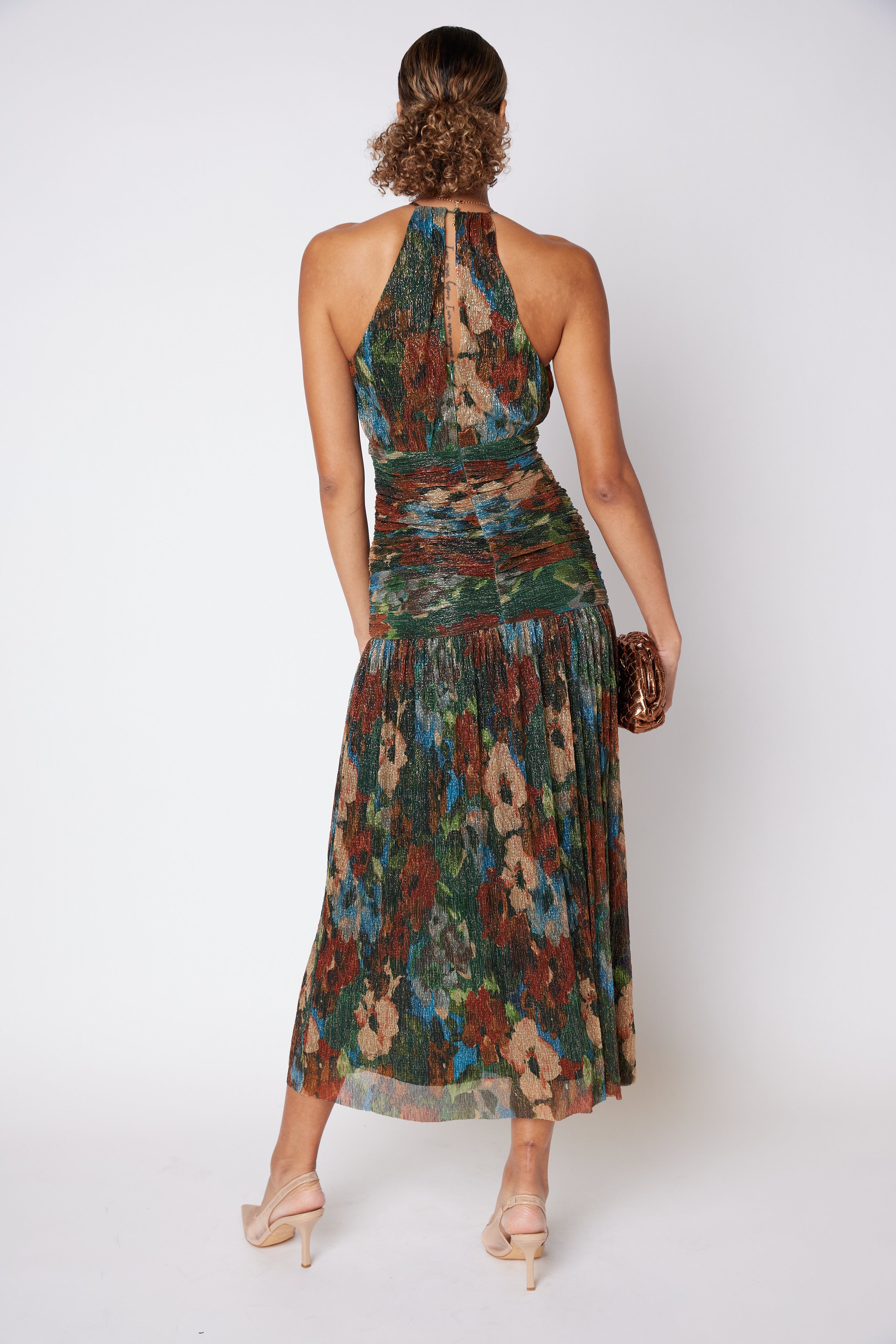 SALE - Blaine High Neck Pleated Dress