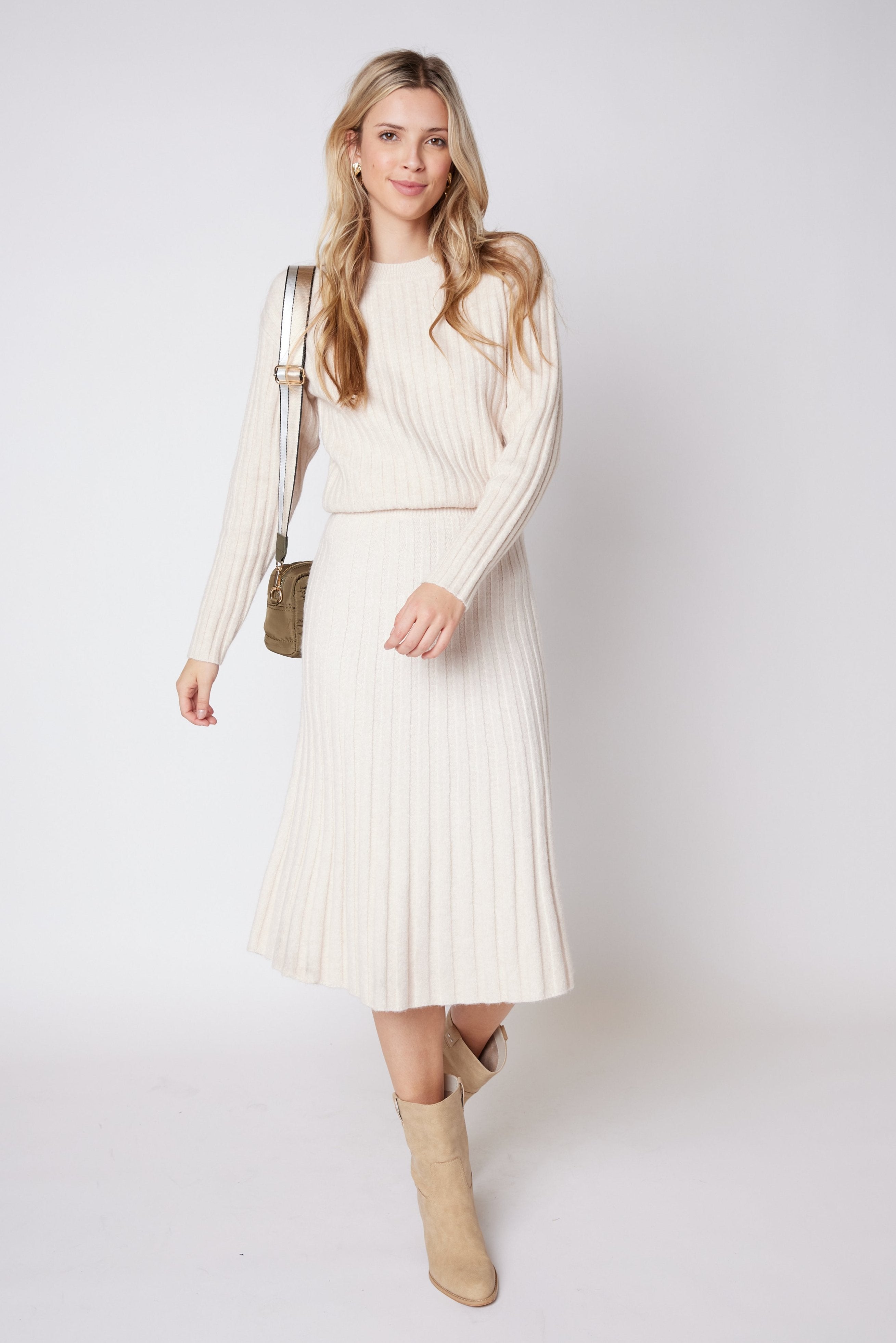 SALE - Hayes Flare Sweater Midi Skirt