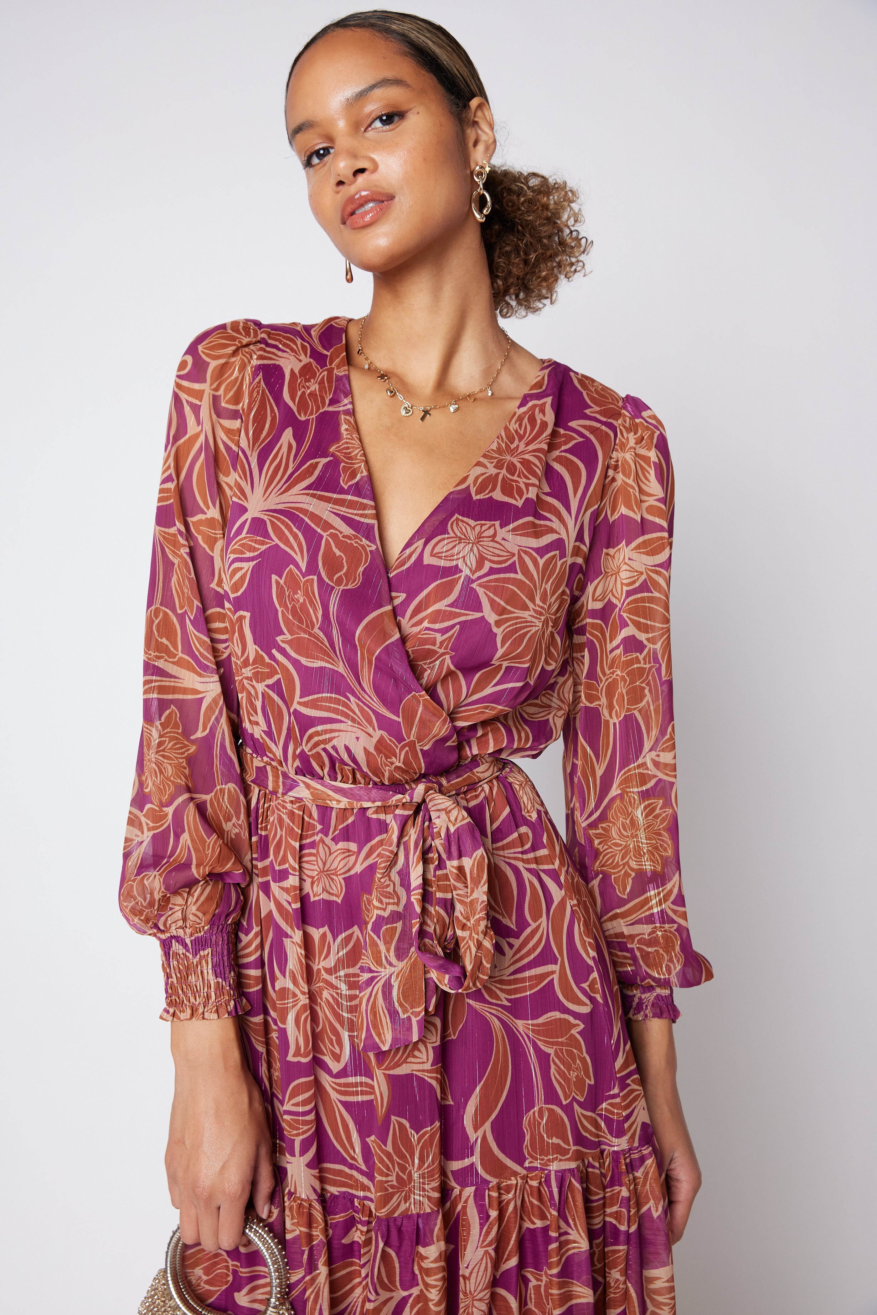 SALE - Glenn Printed Wrap Dress