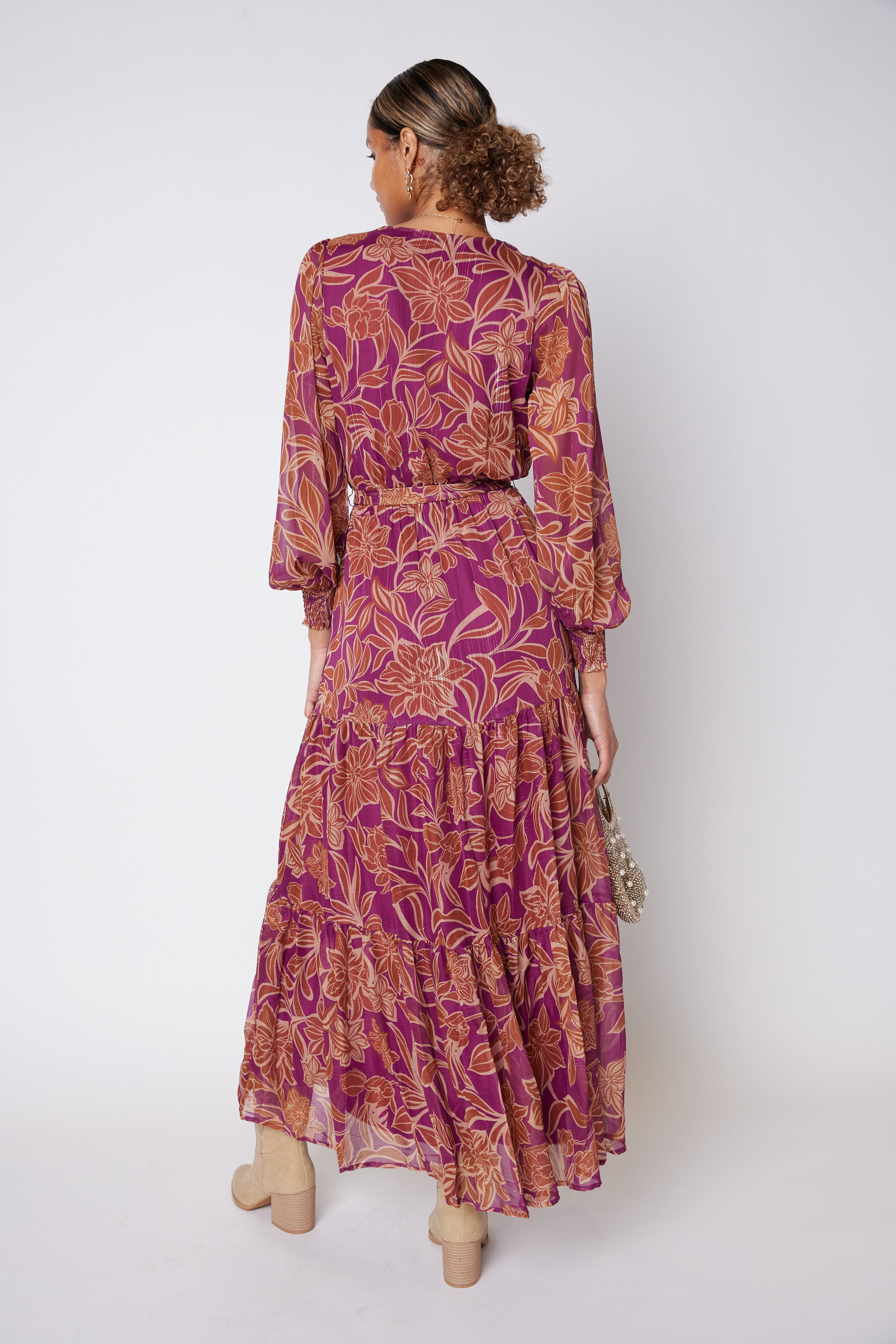 SALE - Glenn Printed Wrap Dress
