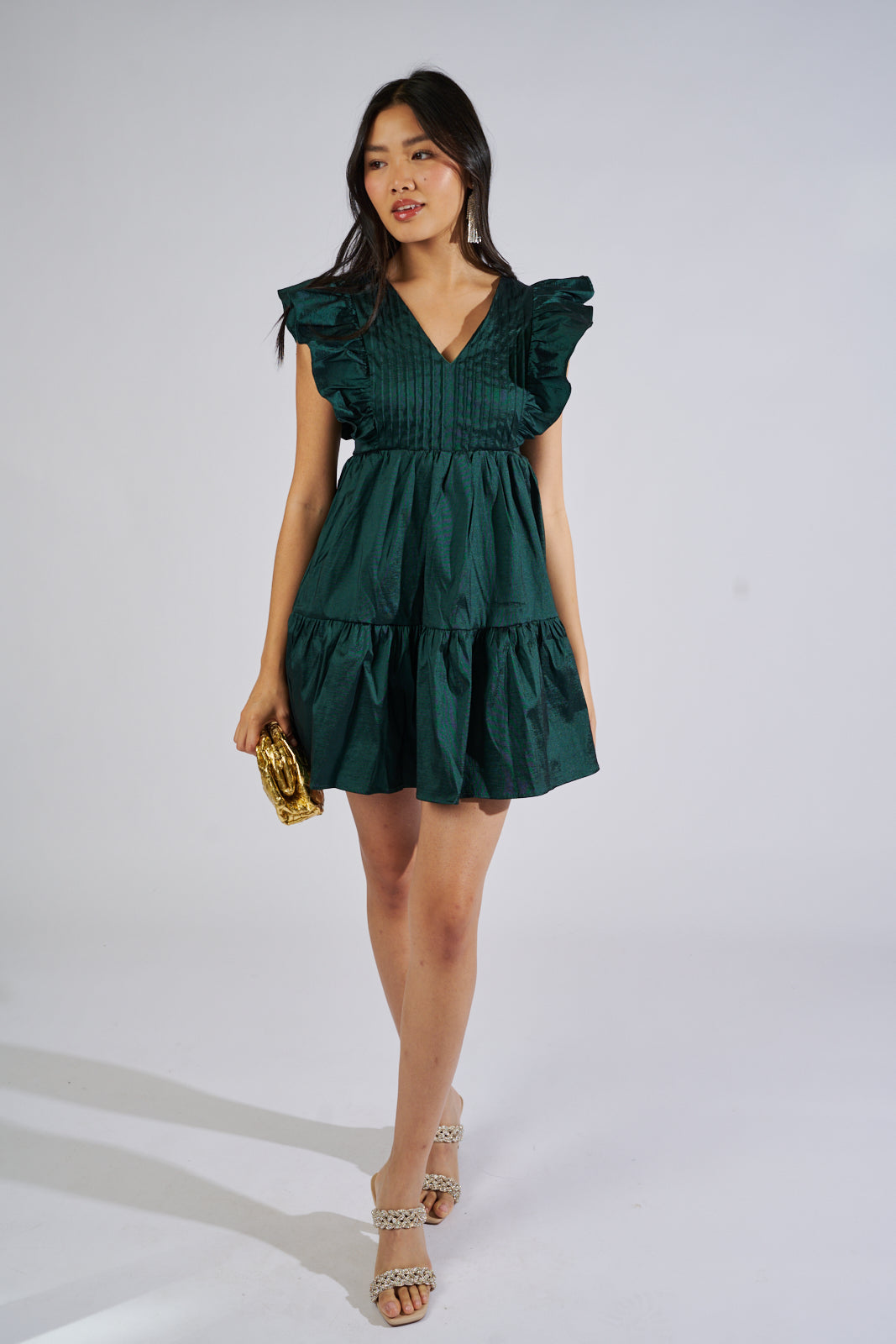 Jovi Ruffle Sleeve Mini Dress - fab'rik