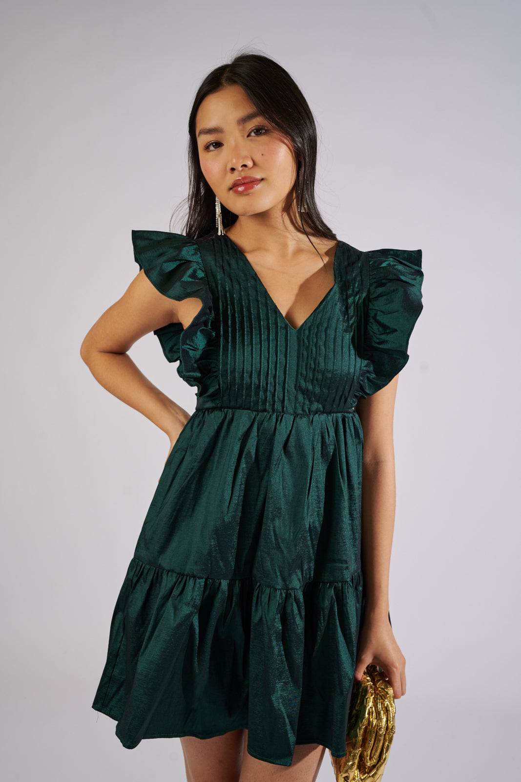 Jovi Ruffle Sleeve Mini Dress - fab'rik
