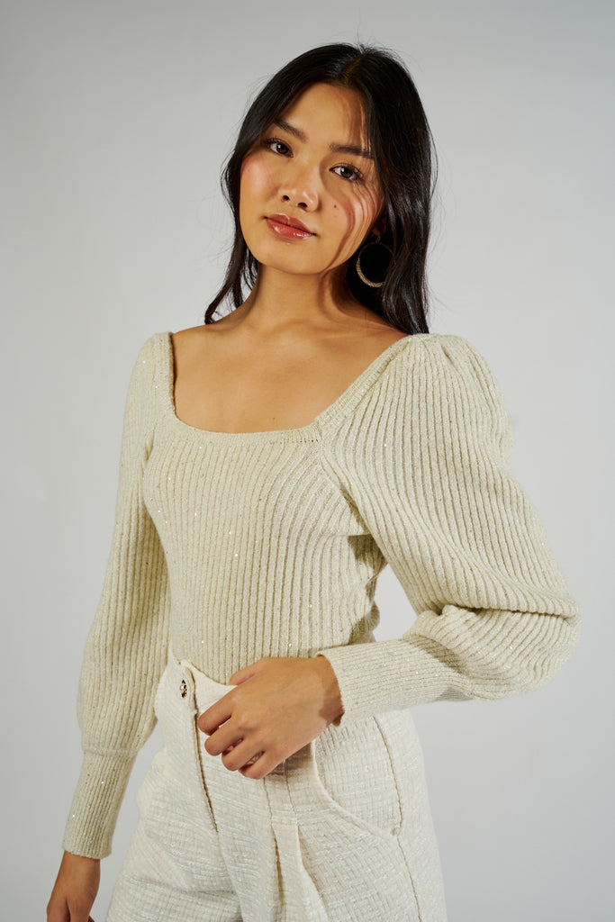 Chloe Puff Sleeve Sweater - fab'rik