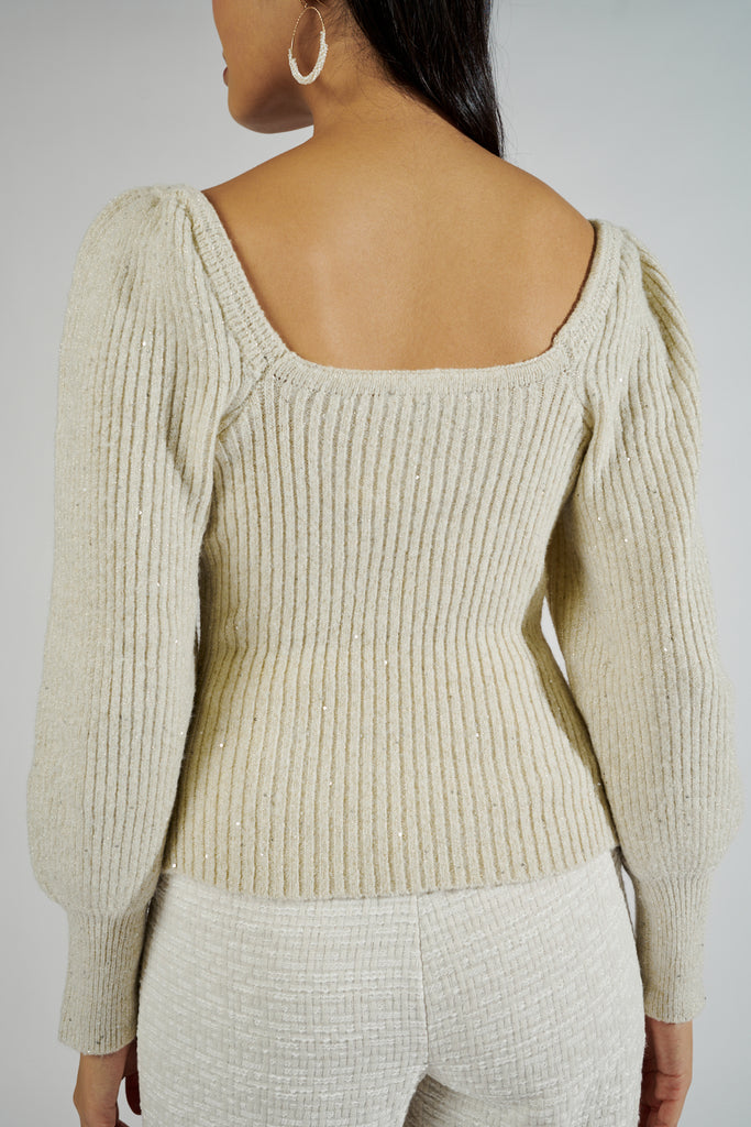Chloe Puff Sleeve Sweater - fab'rik