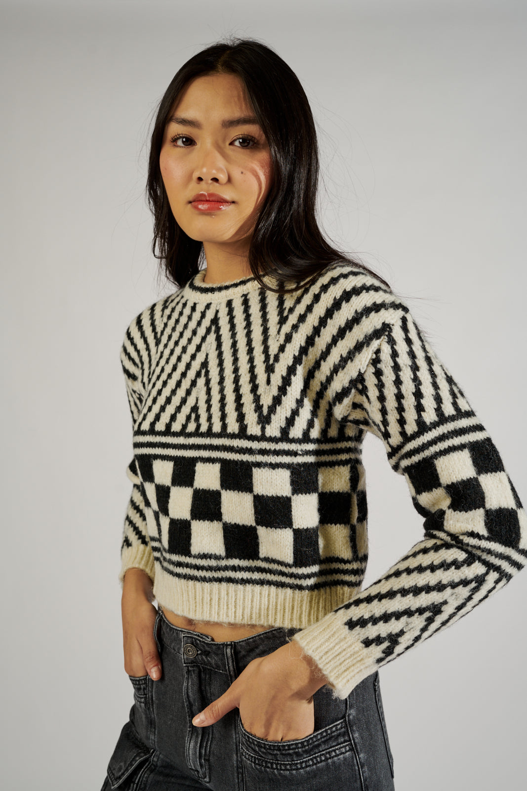 Fiona Checkered Sweater - fab'rik