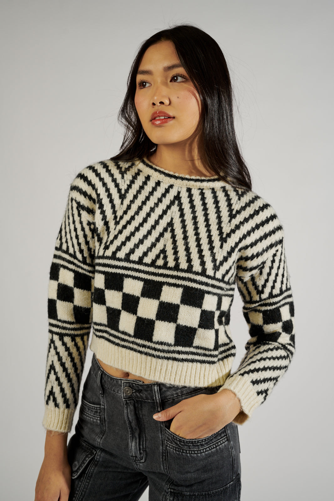 Fiona Checkered Sweater - fab'rik