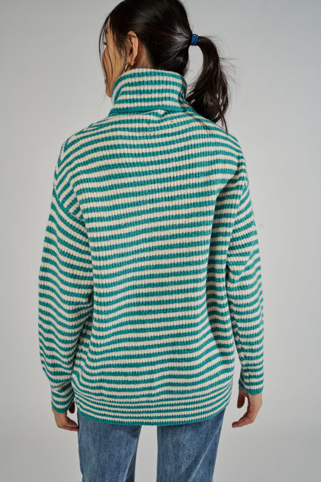 Naomi Striped Turtleneck Sweater - fab'rik