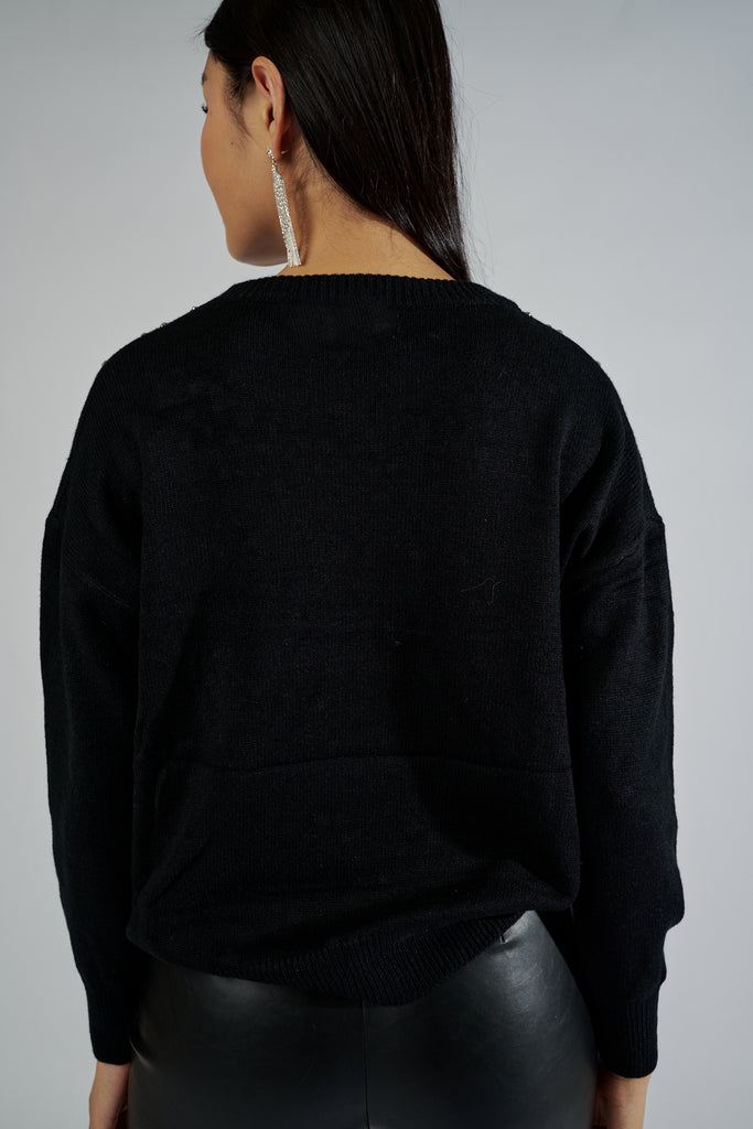Sloane Rhinestone Sweater - fab'rik