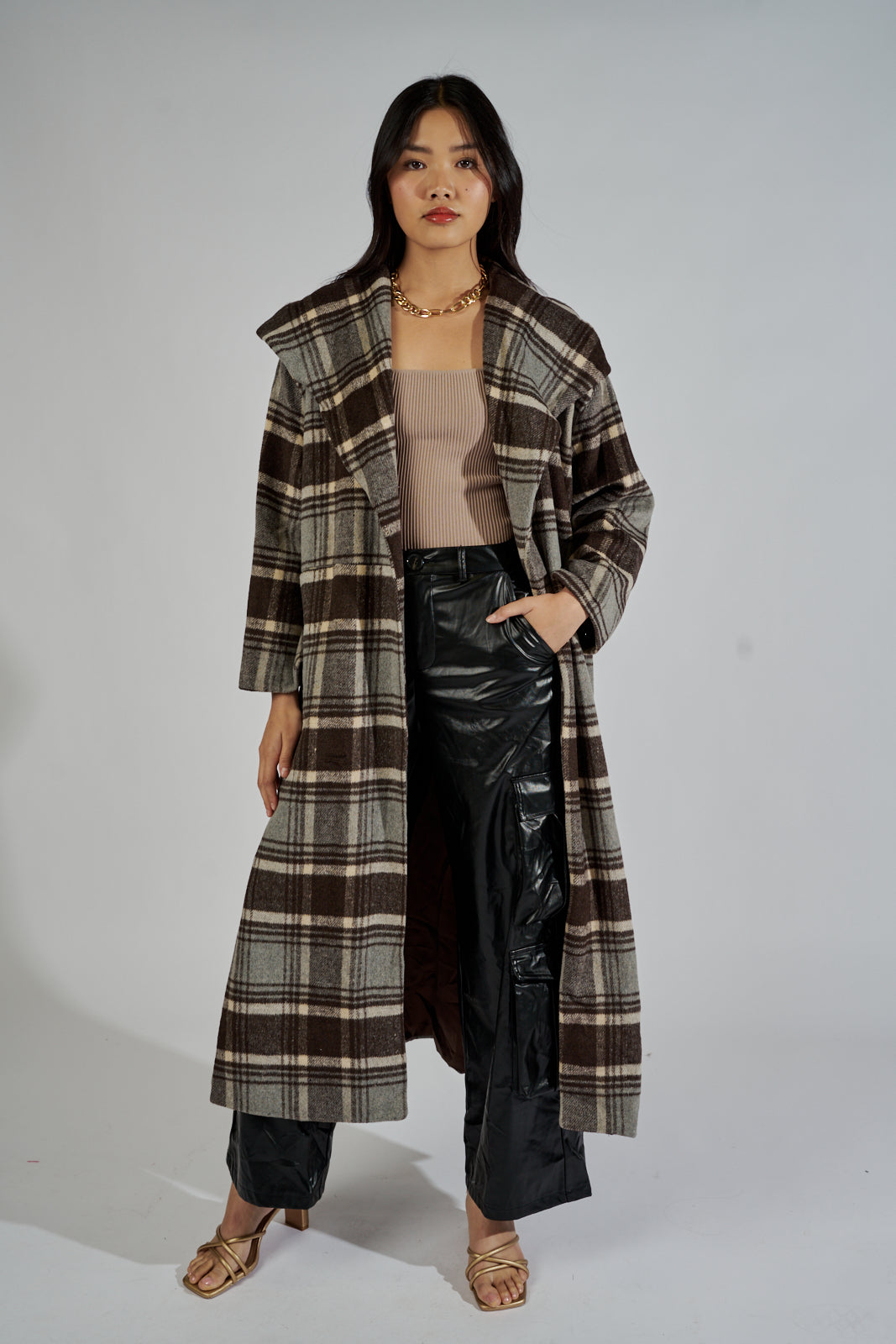 Carson Oversized Plaid Coat - fab'rik