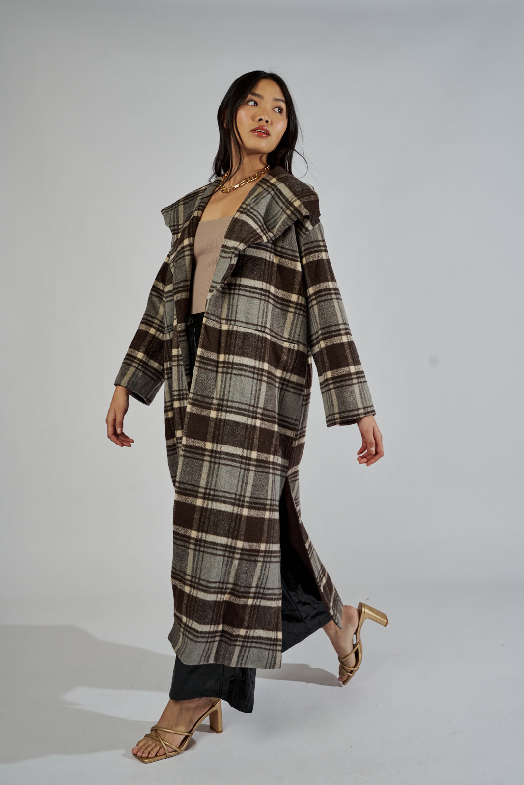 Carson Oversized Plaid Coat - fab'rik