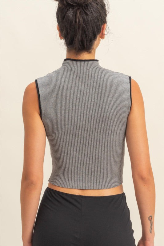 Harley High Neck Sleeveless Top