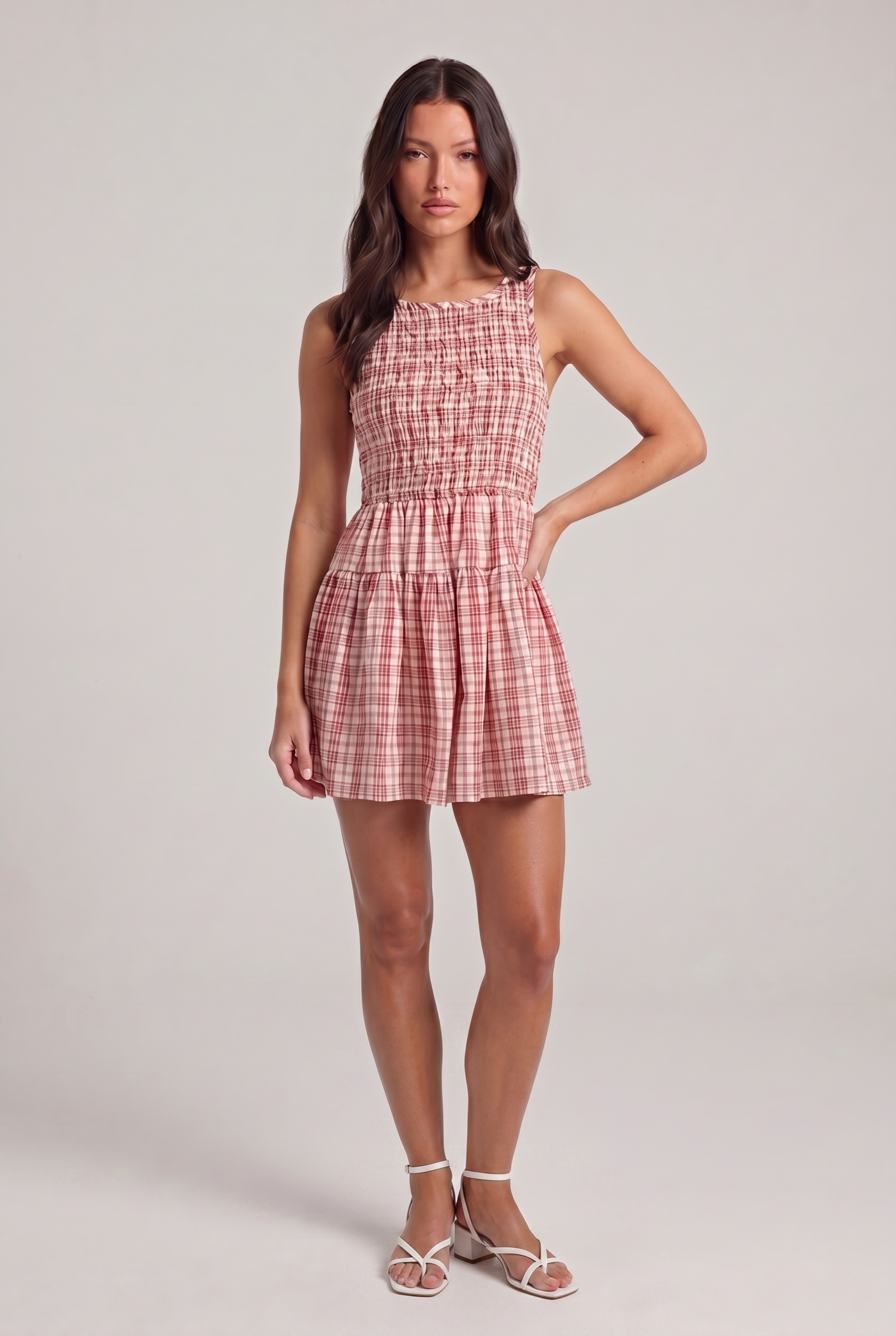 Brooklyn Red Plaid Mini Dress | fab'rik