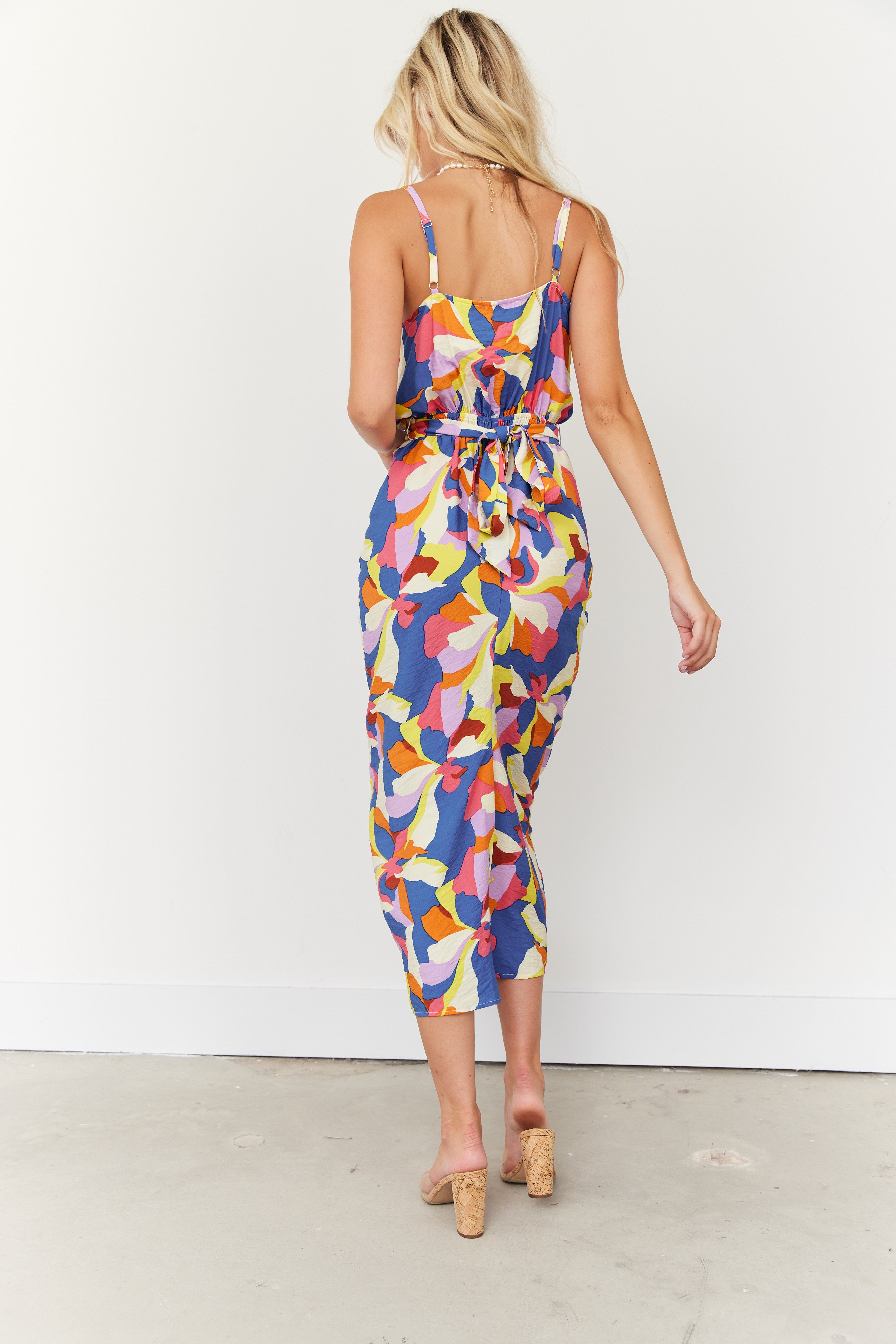 SALE - Ella Printed Woven Midi Dress