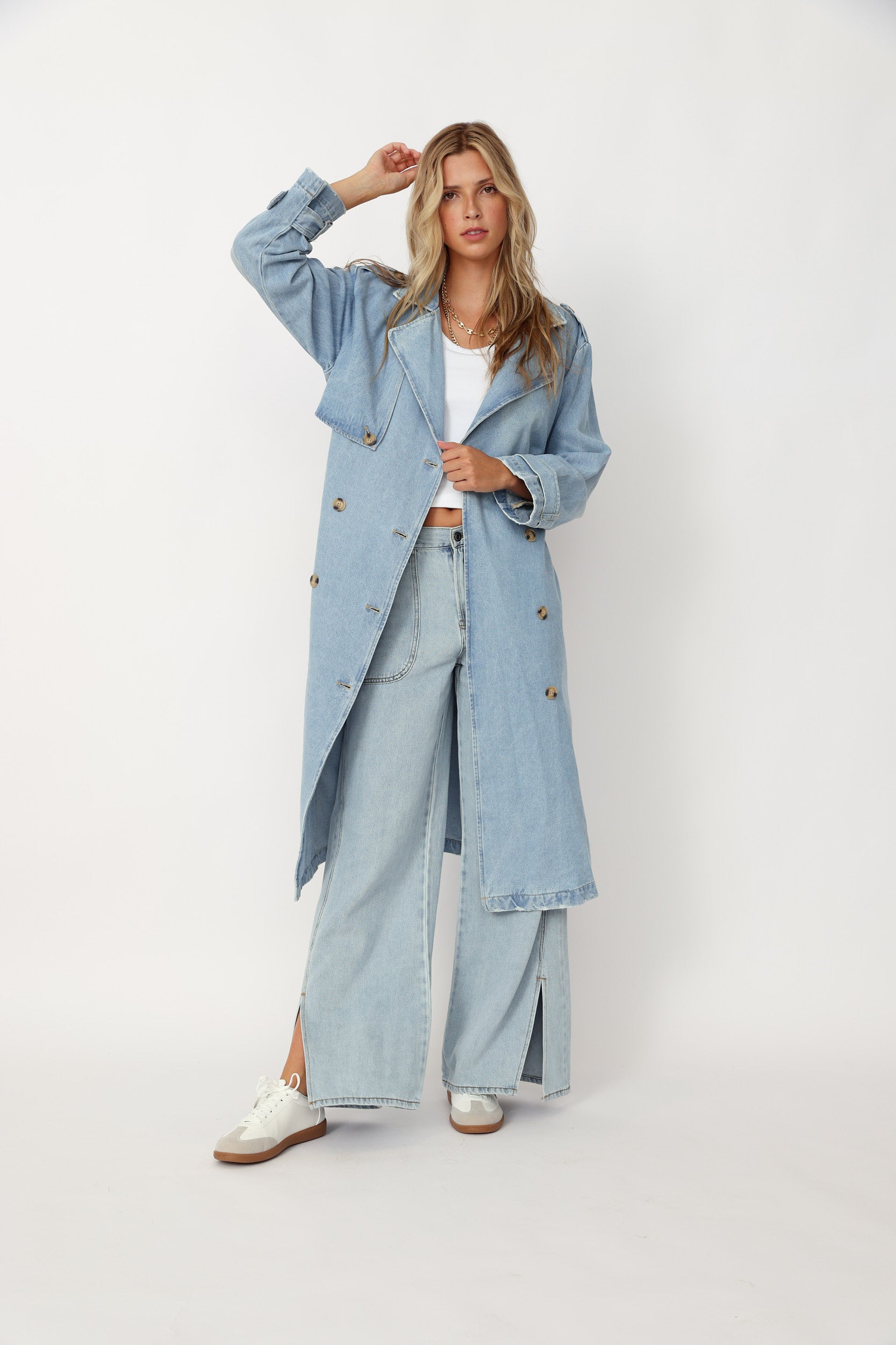 Joni Denim Trench Coat