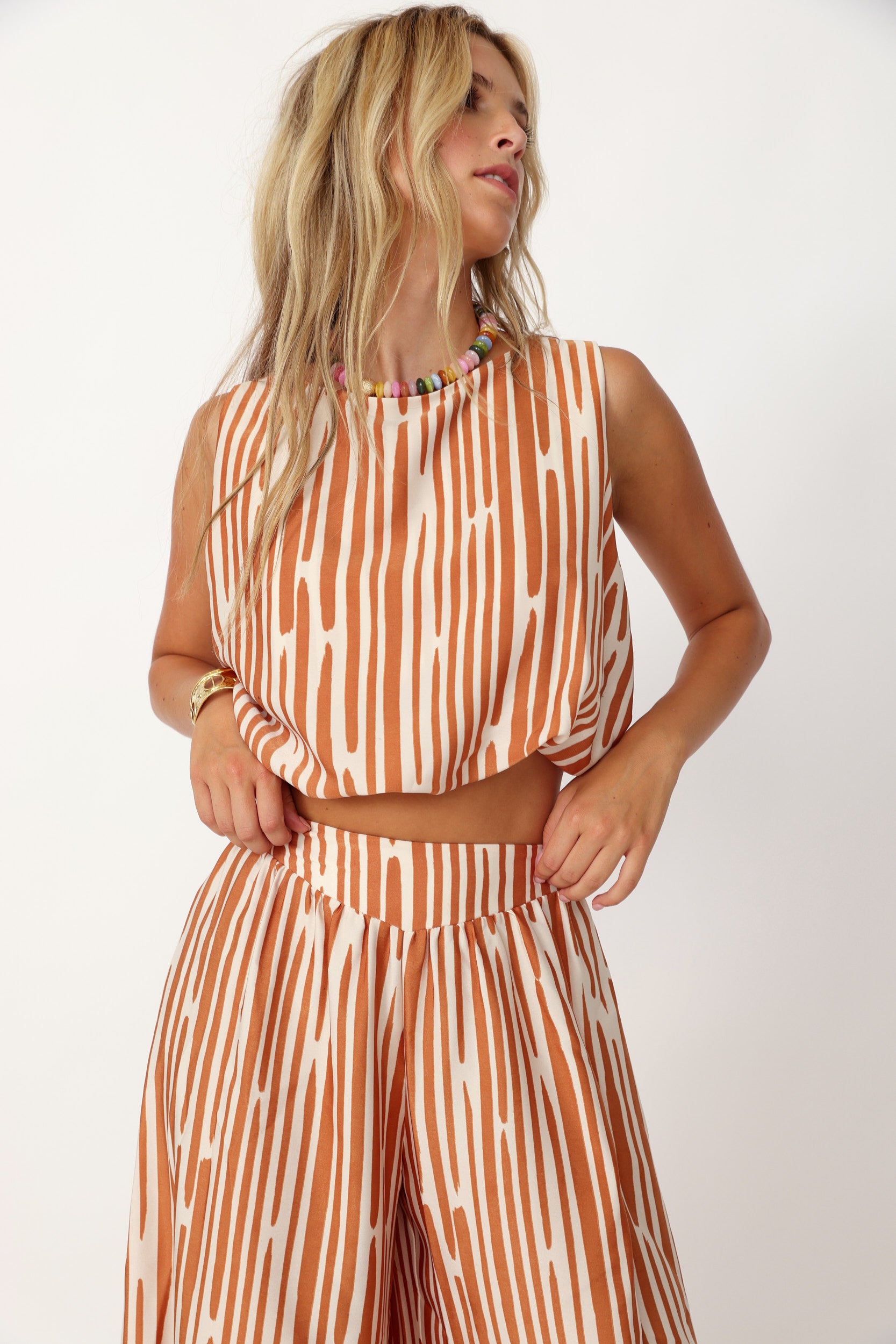 SALE - Montgomery Bubble Crop Blouse