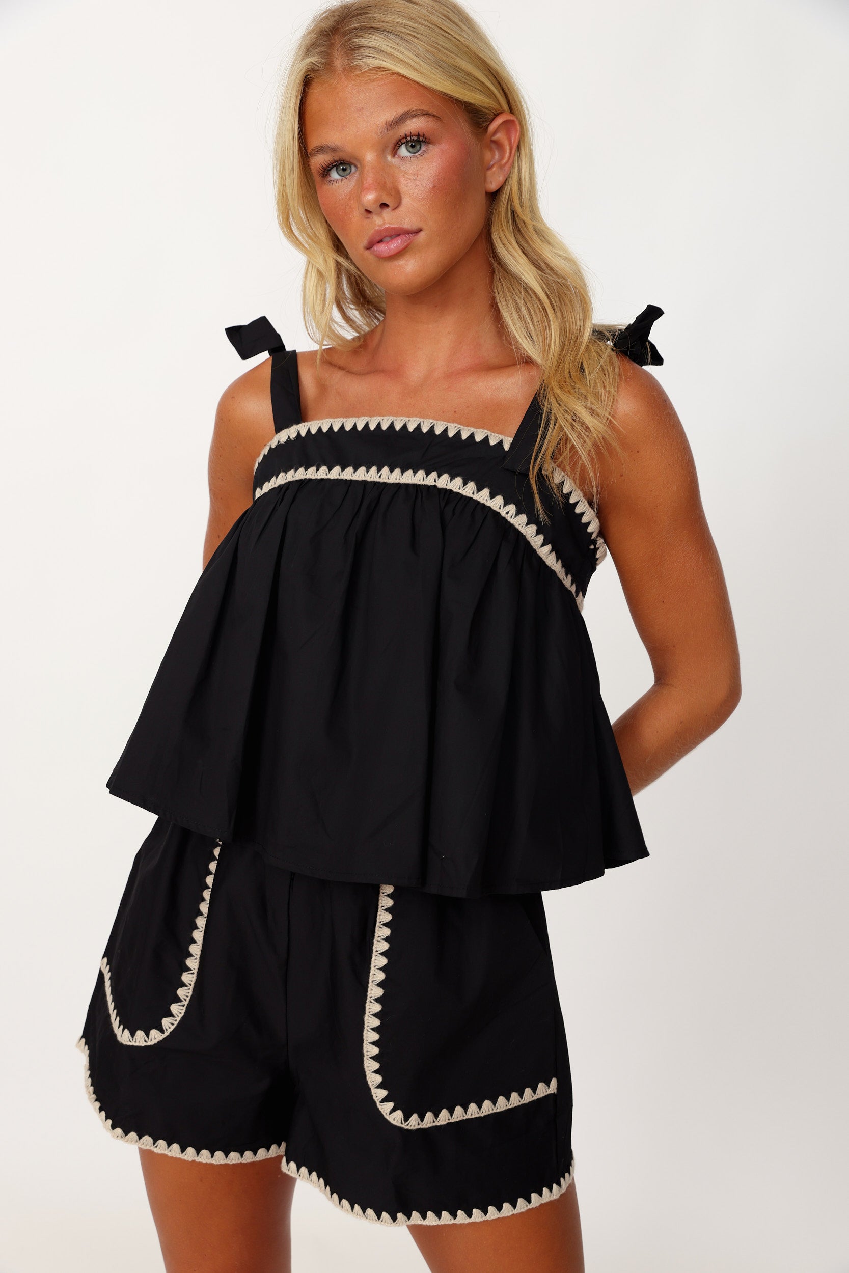 SALE - Madrid Scalloped Top