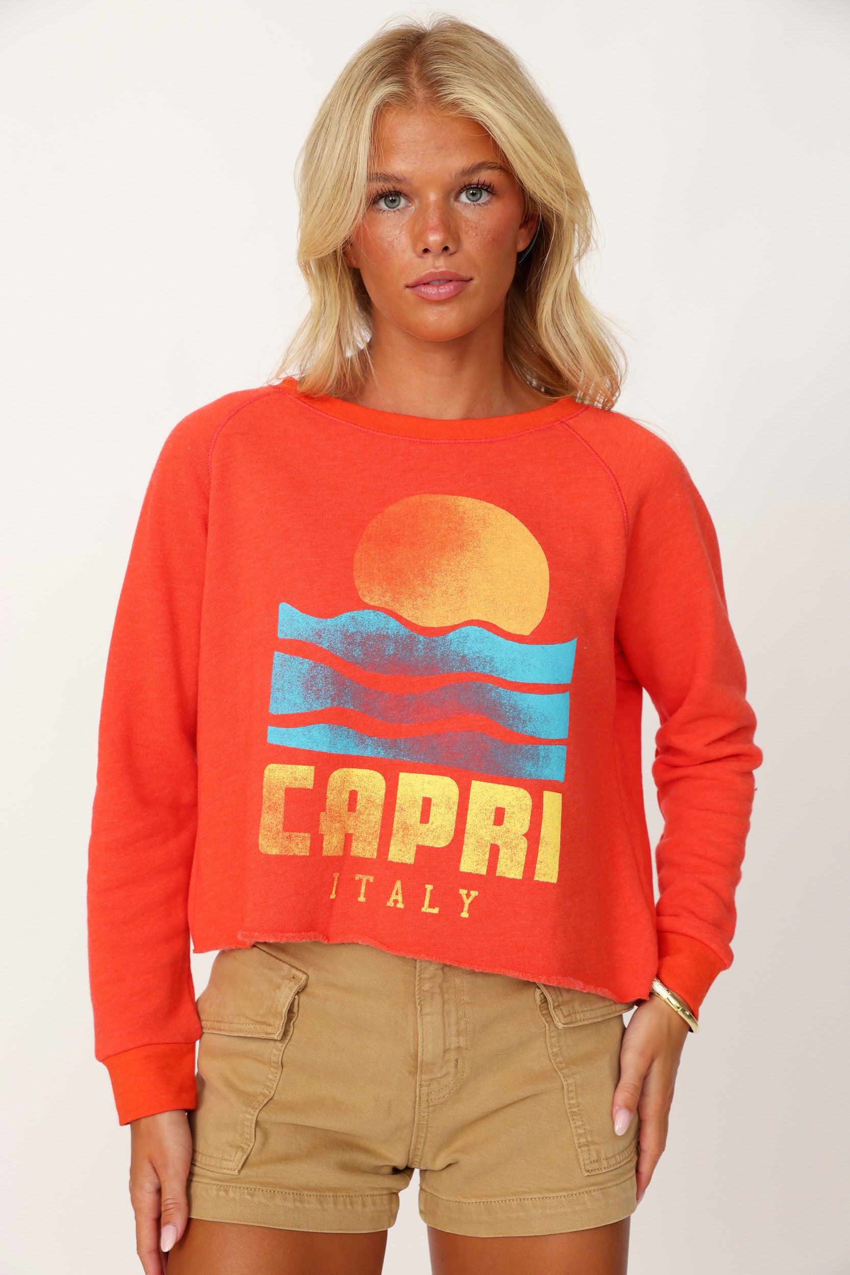 SALE - "Capri" Pullover Crop Sweatshirt