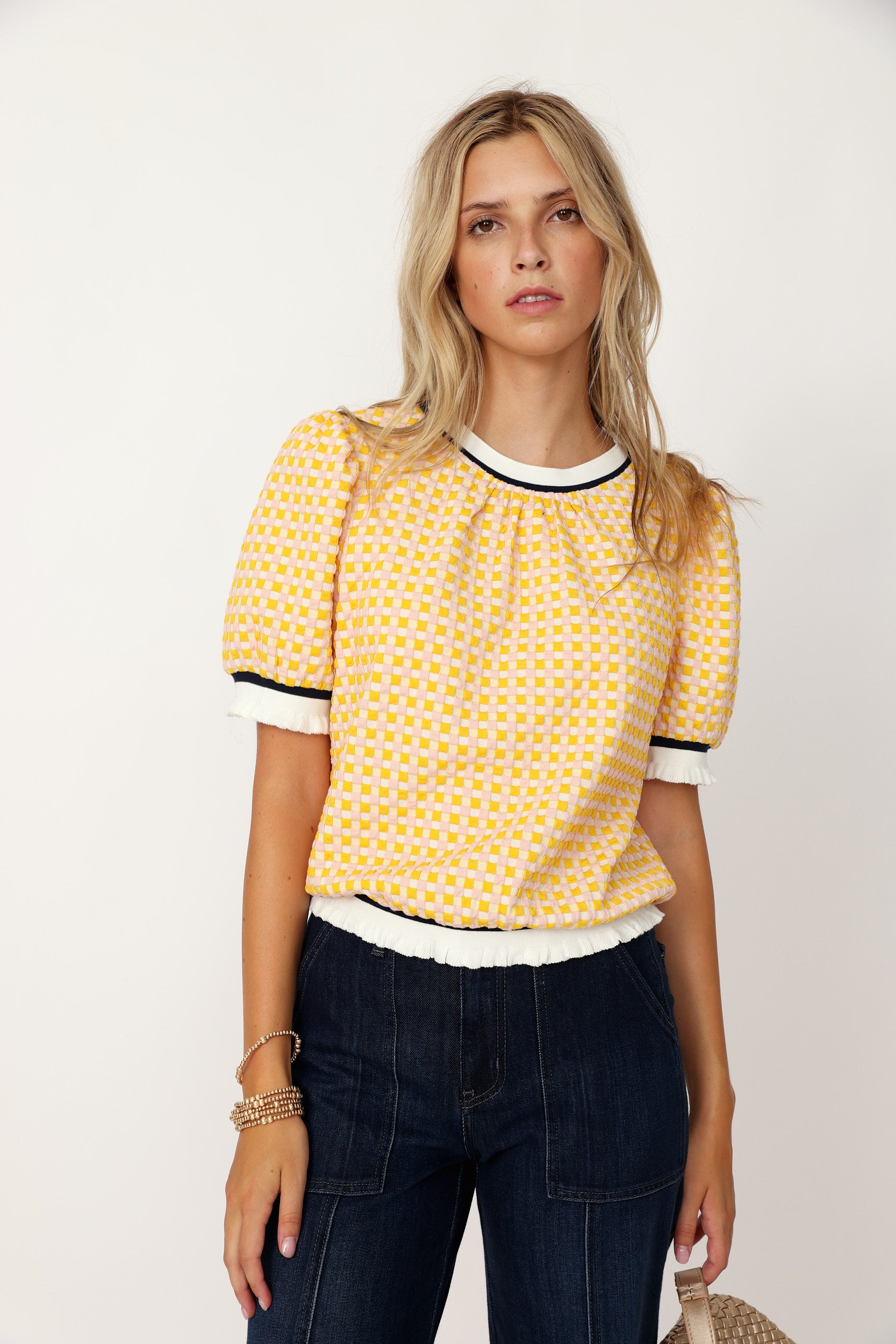 SALE - Olsen Contrast Band Top